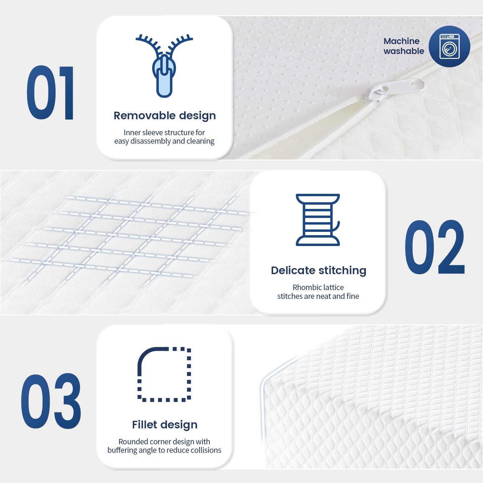 5″ 6″ Memory Foam Mattress with Washable Cover Twin Txl Full Queen Size in a Box