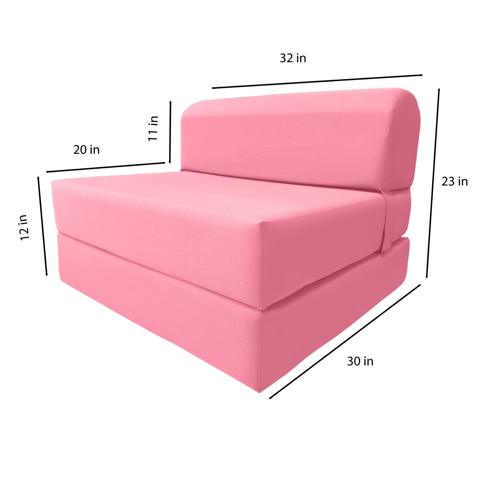 Twin Sleeper Chair Folding Foam Beds, Bedding Sofa, Couches 6x36x70 Pink