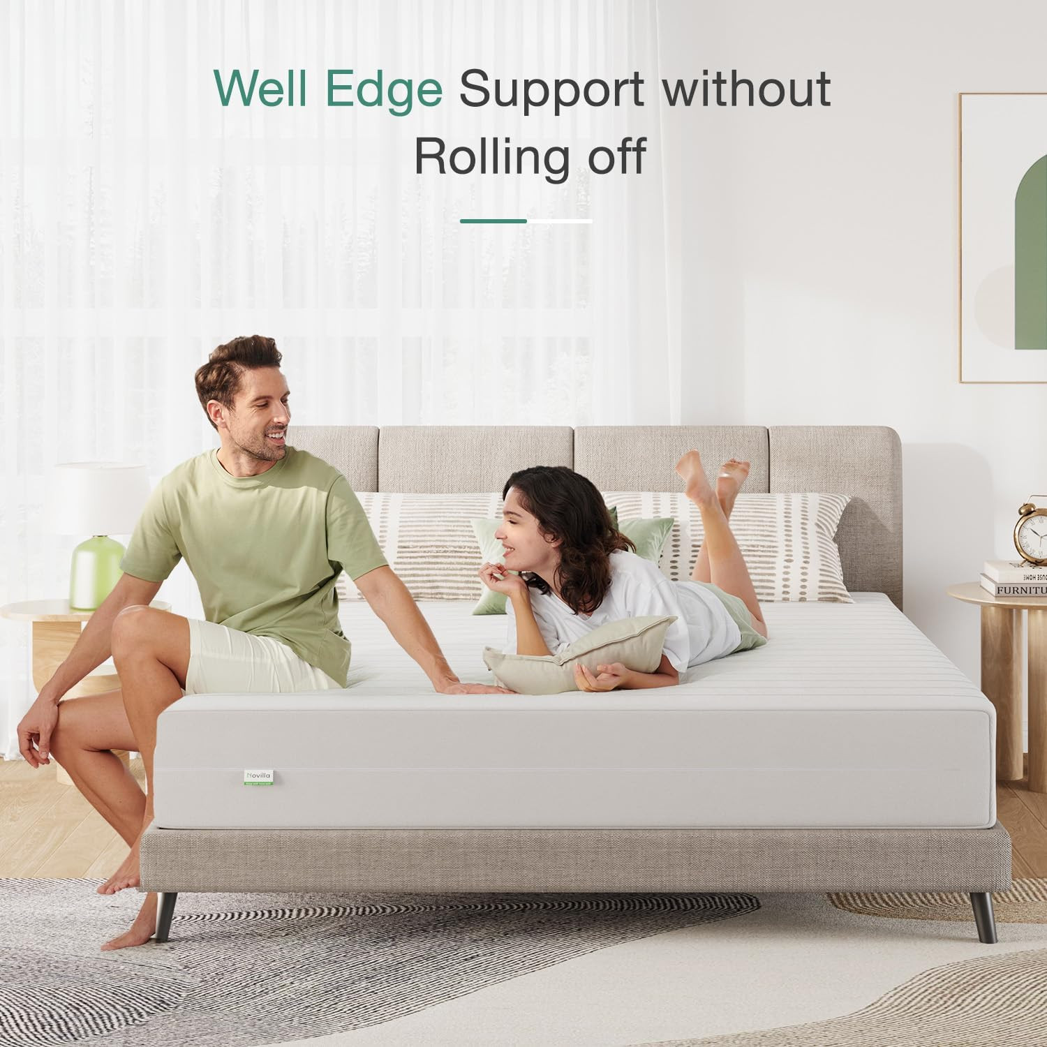 Cozy 12″ King Foam Mattress, Medium Plush, Pressure Relief, Reversible Design