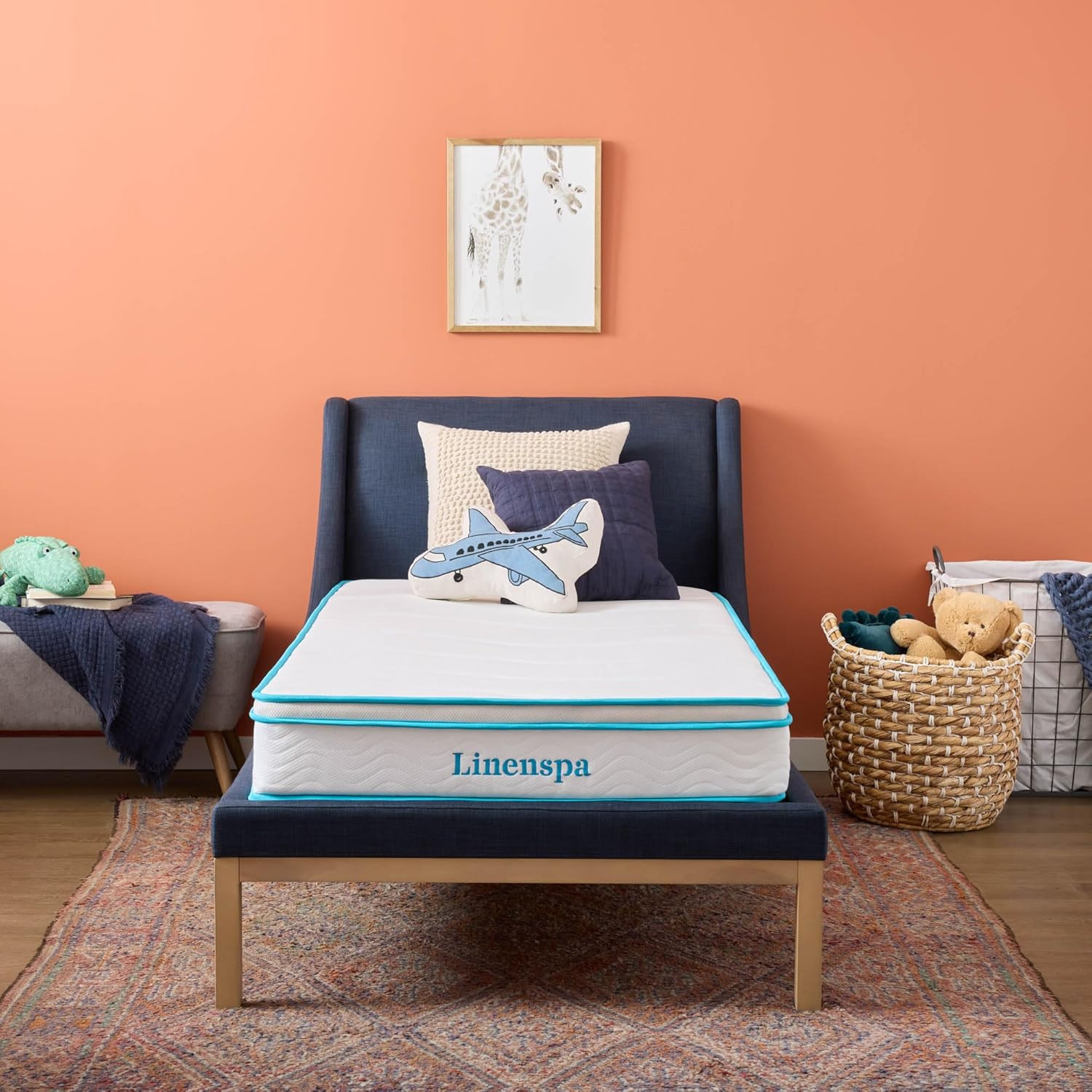 Linenspa 8 Inch Memory Foam Hybrid Mattress – Medium Firm – Bed in a Box – Breat
