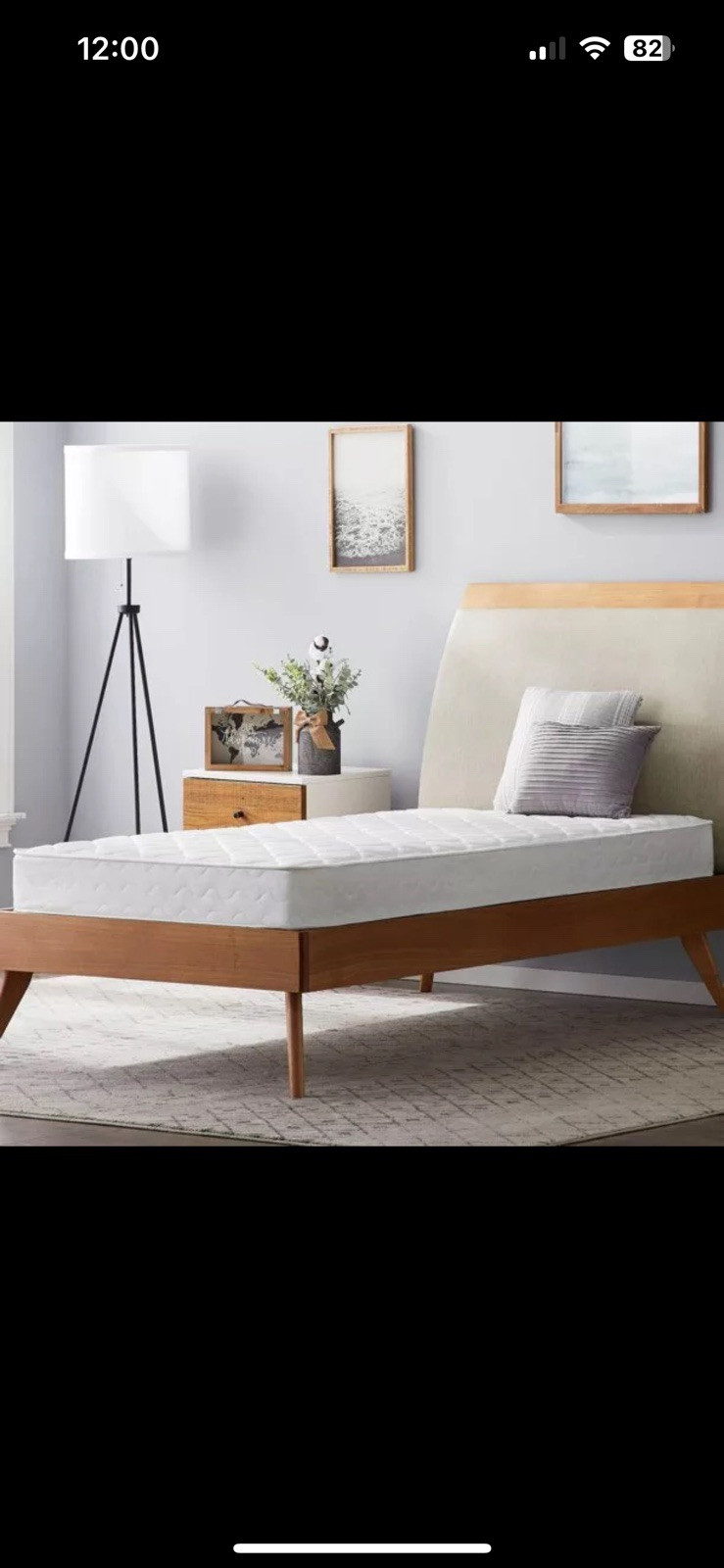 NEW Mainstays WMMS06TTGRSP2 6″ Innerspring Coil Mattress, Twin