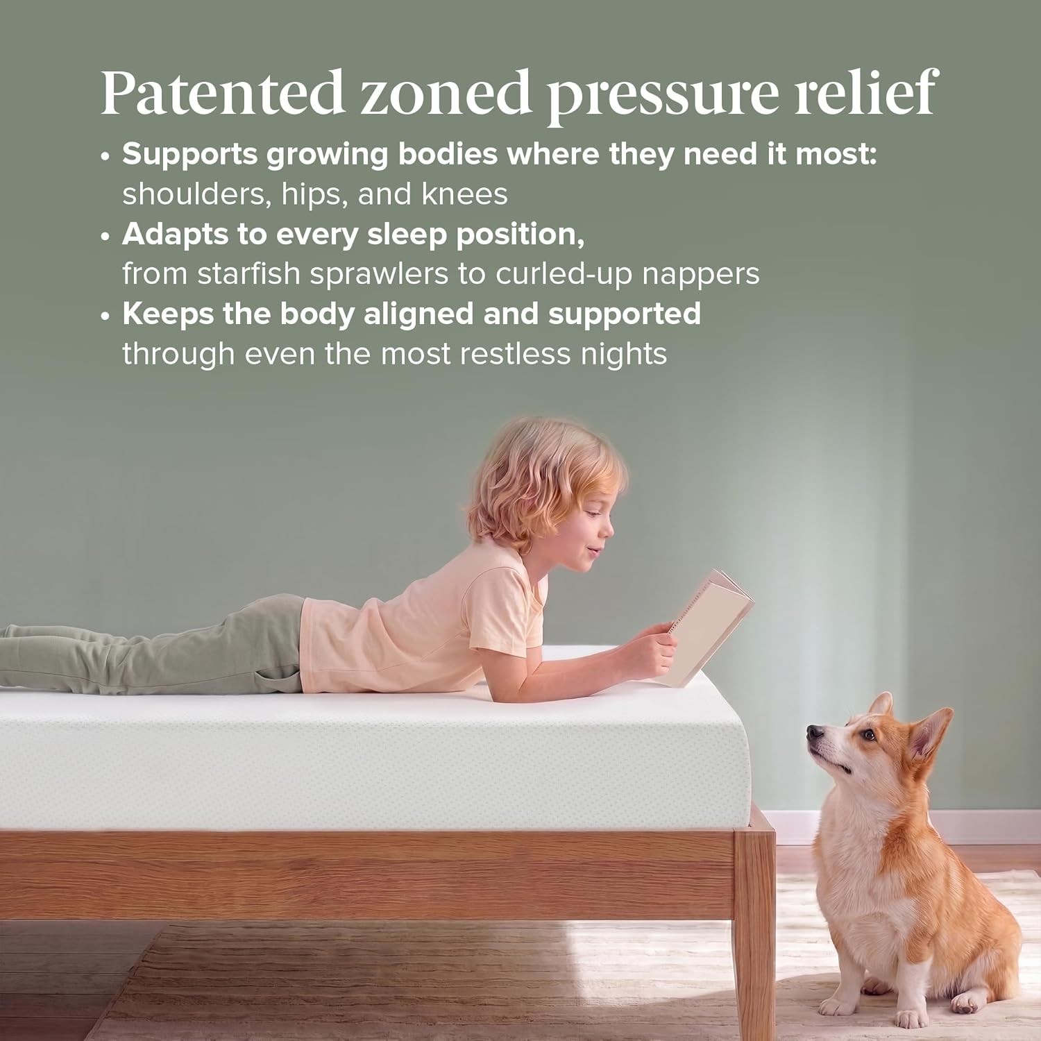 Zinus 5 Inch Twin Green Tea Memory Foam Mattress [ Version], Fiberglass Free,