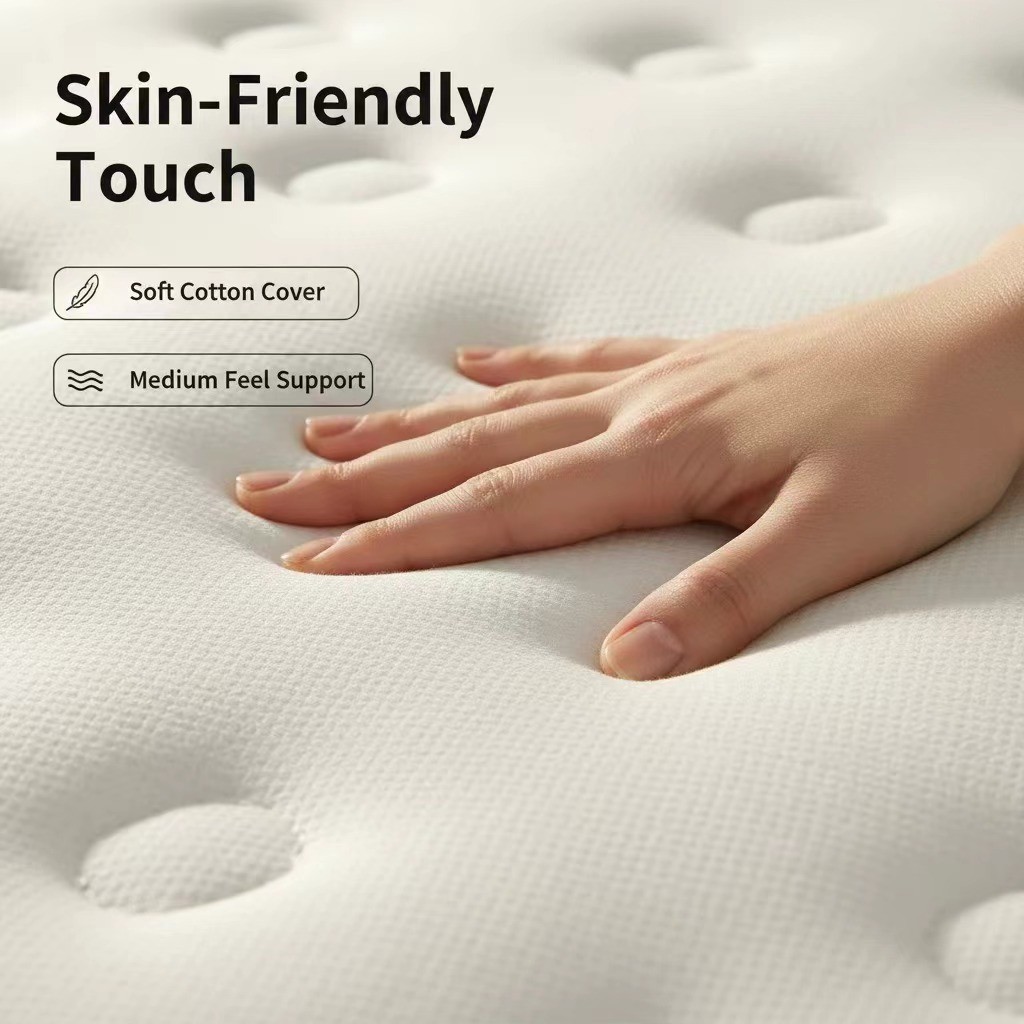 Queen Mattress 12 Inch Hybrid Memory Foam Pocket Spring Medium Firm in Box