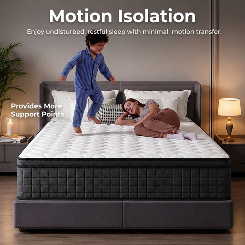 8″10″12″14″ Twin Full Queen King Size Mattress in a Box Hybrid Spring MemoryFoam