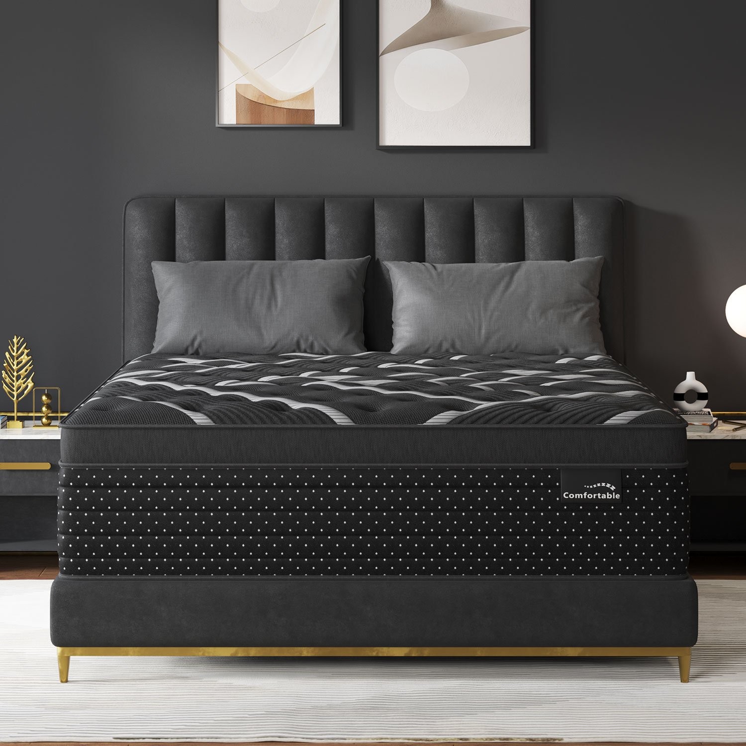 14″Twin Full Queen King Size Gel Memory Foam Hybrid Spring Mattress In A Box