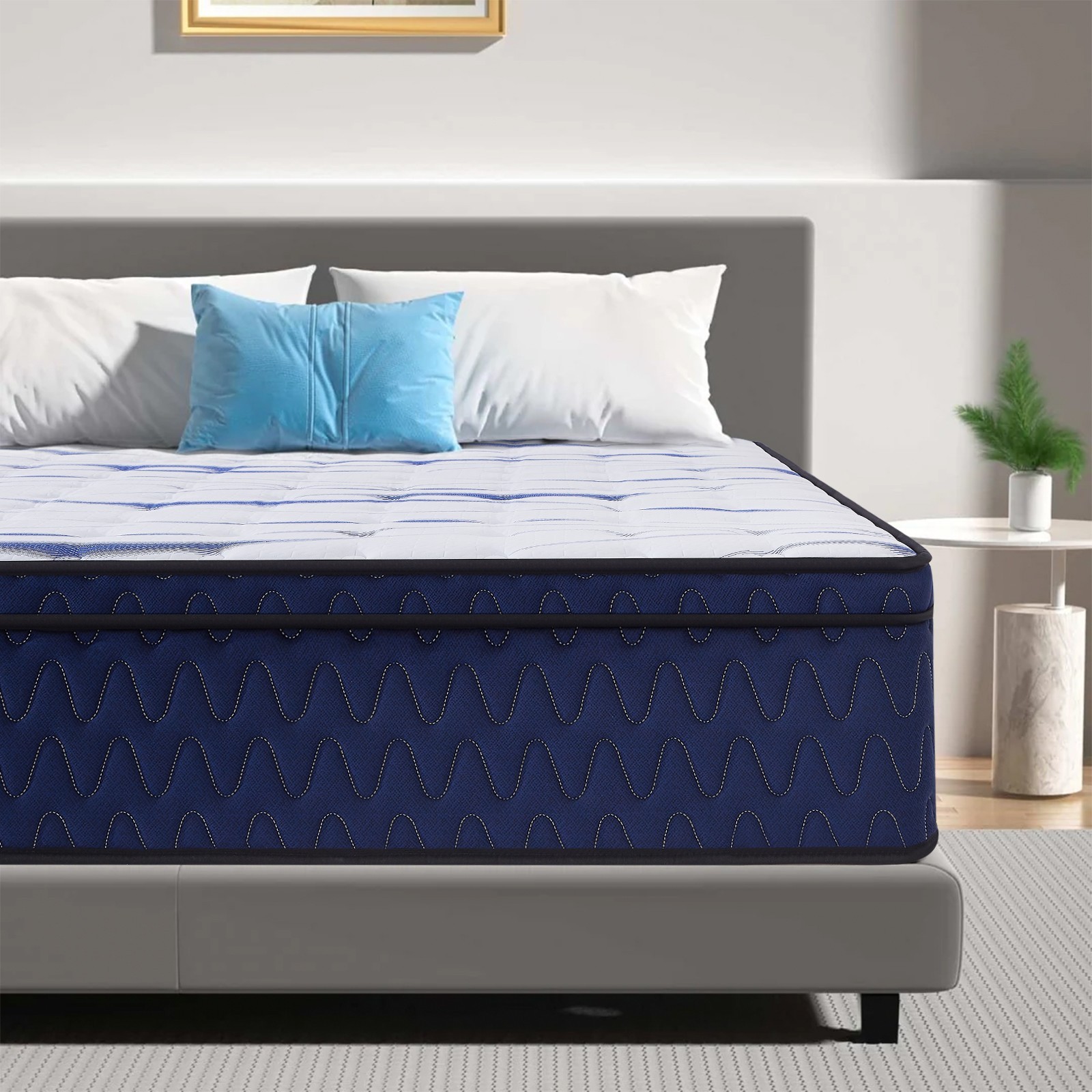 10″ 12″ Twin Full Queen King Mattress Gel Memory Foam Hybrid Spring Bed In a Box