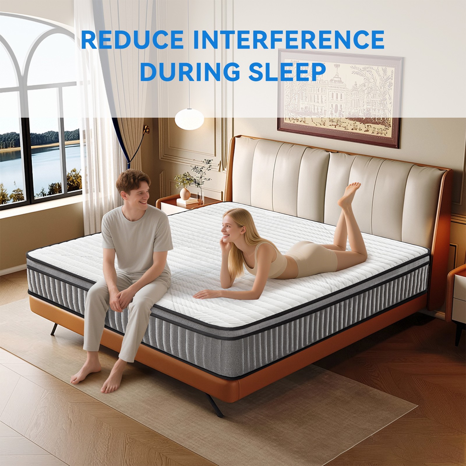 10/12 Inch Gel Memory Foam and Innerspring Hybrid Mattress in a Box Medium Firm