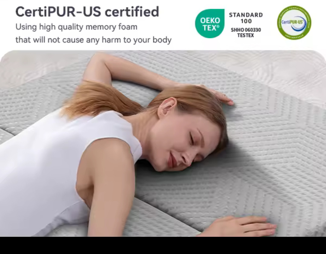 Jacquard Covered H core Tri-folding Memory Foam 4″ Thick Single Mattress