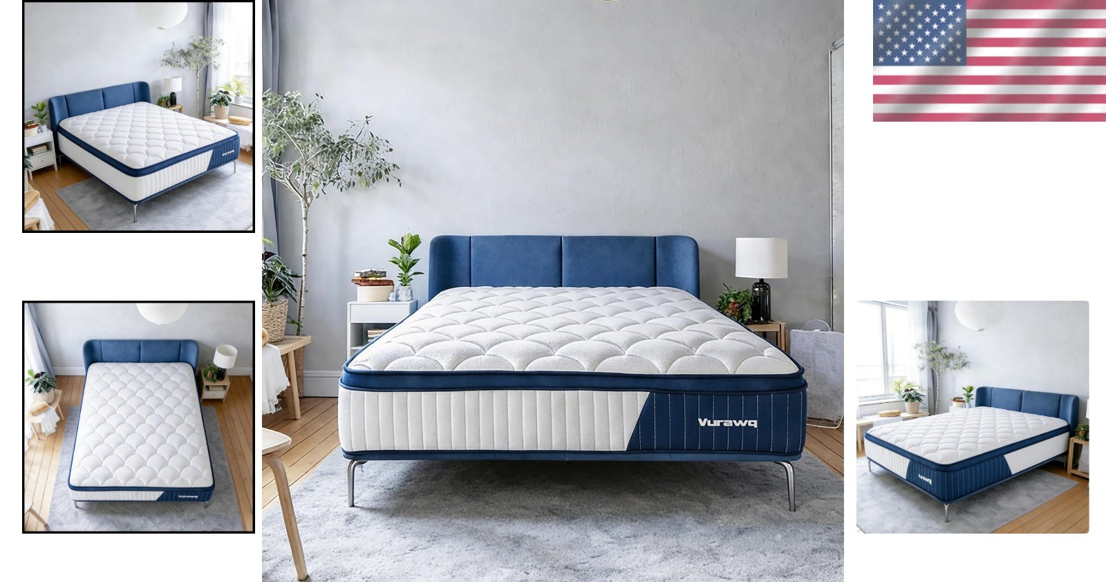 Queen Hybrid Mattress Foam Pocket Spring Gel Memory Foam Breathable Plush