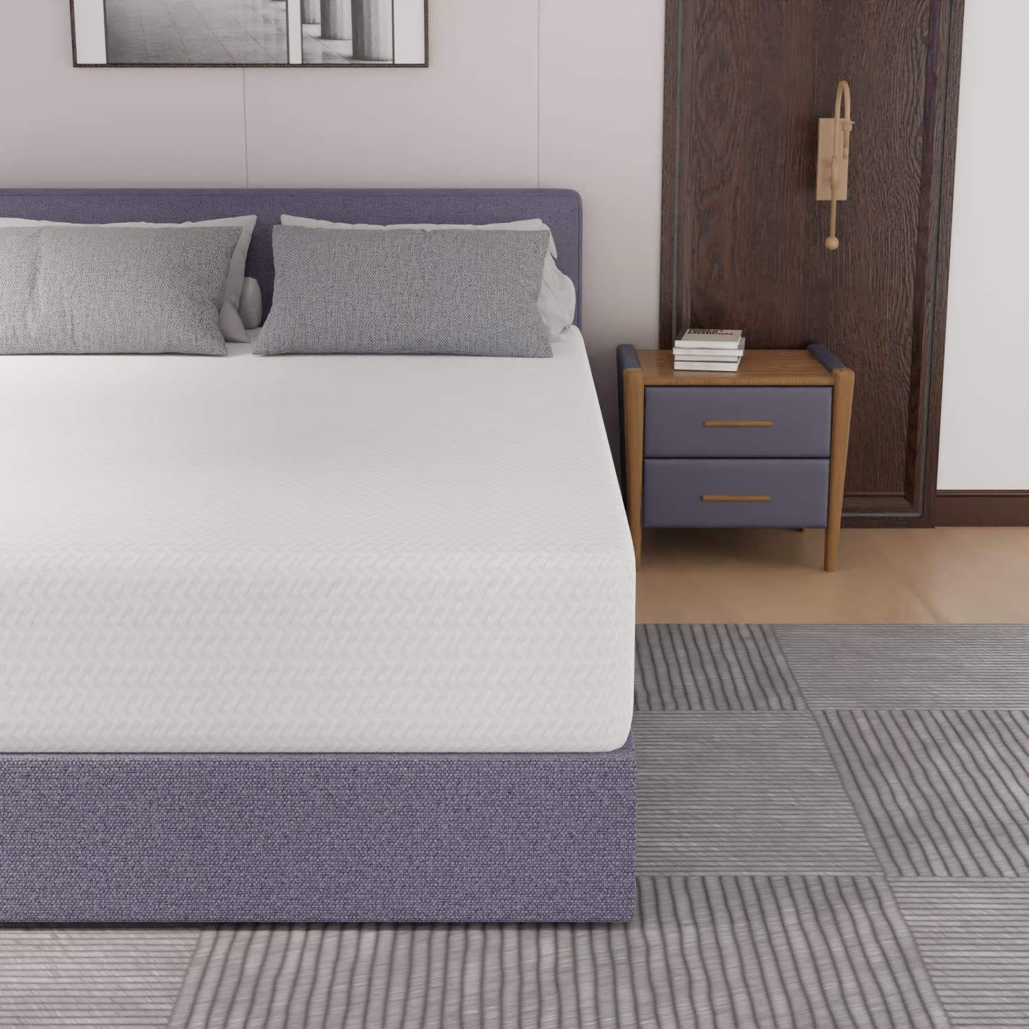 12 Inch Green Tea Memory Foam Mattress,Bed-in-a-Box Medium Firm Mattress Cert…