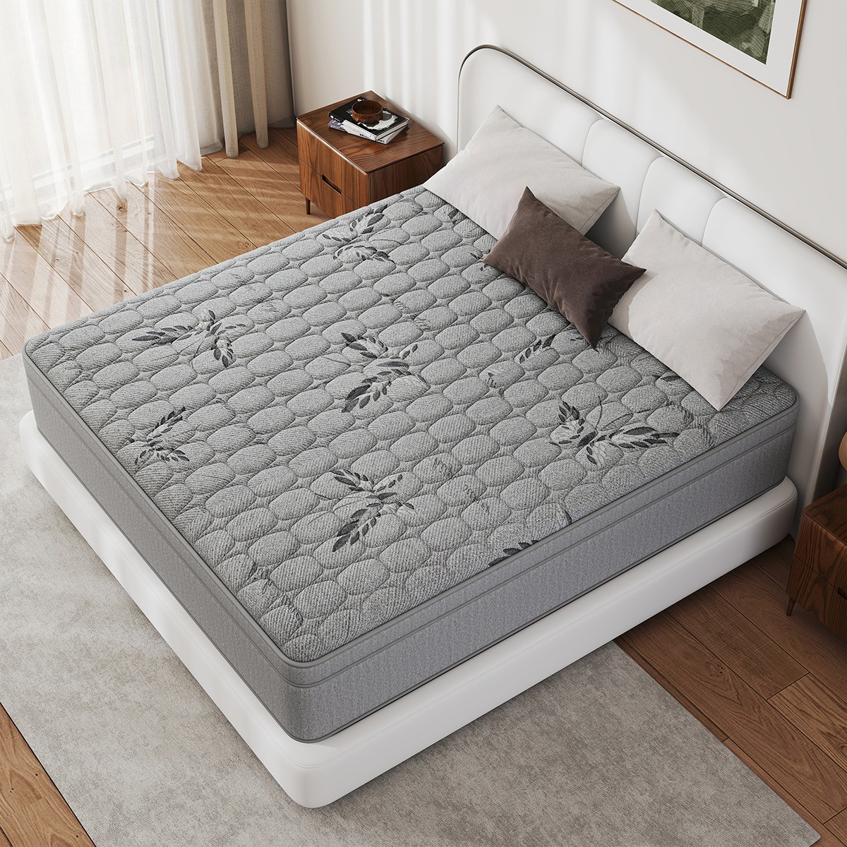 12″14″ Gel Memory Foam Mattress In A Box Pocket Spring Twin Full Queen King Size