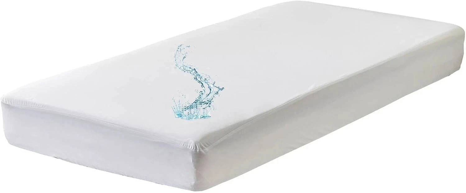 Kingnex Waterproof RV Bunk Mattress Protector Narrow Twin 30×75 White Cover.