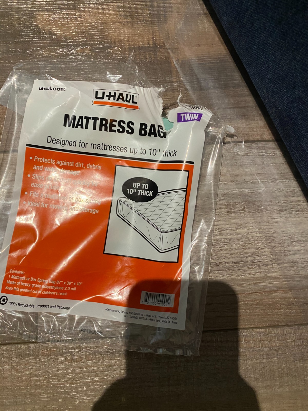 Clear Twin Mattress Storage Bag – Durable 87” x 39” x 10” Protection For Moving