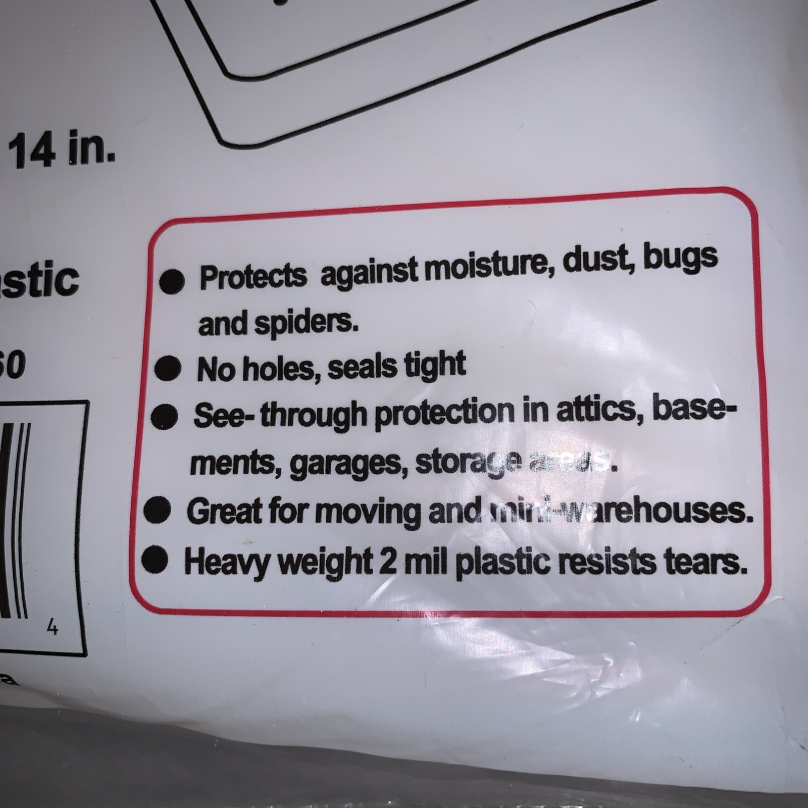 HomeRite Mattress Bag Heavy Weight 78” X 96” X 14” KING SIZE One ( 1 ) Bag