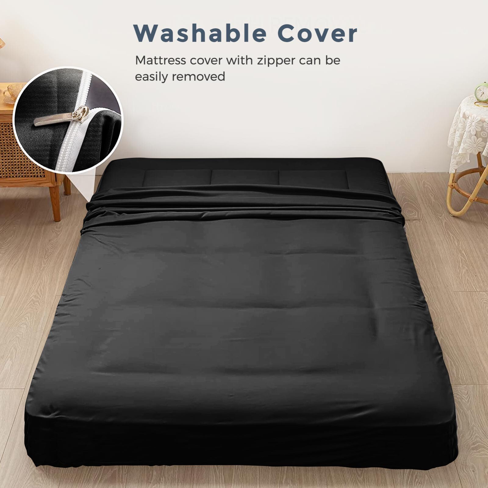 8” Extra Thick Japanese Floor Futon Mattress Folding Sleeping Floor Guest Pad