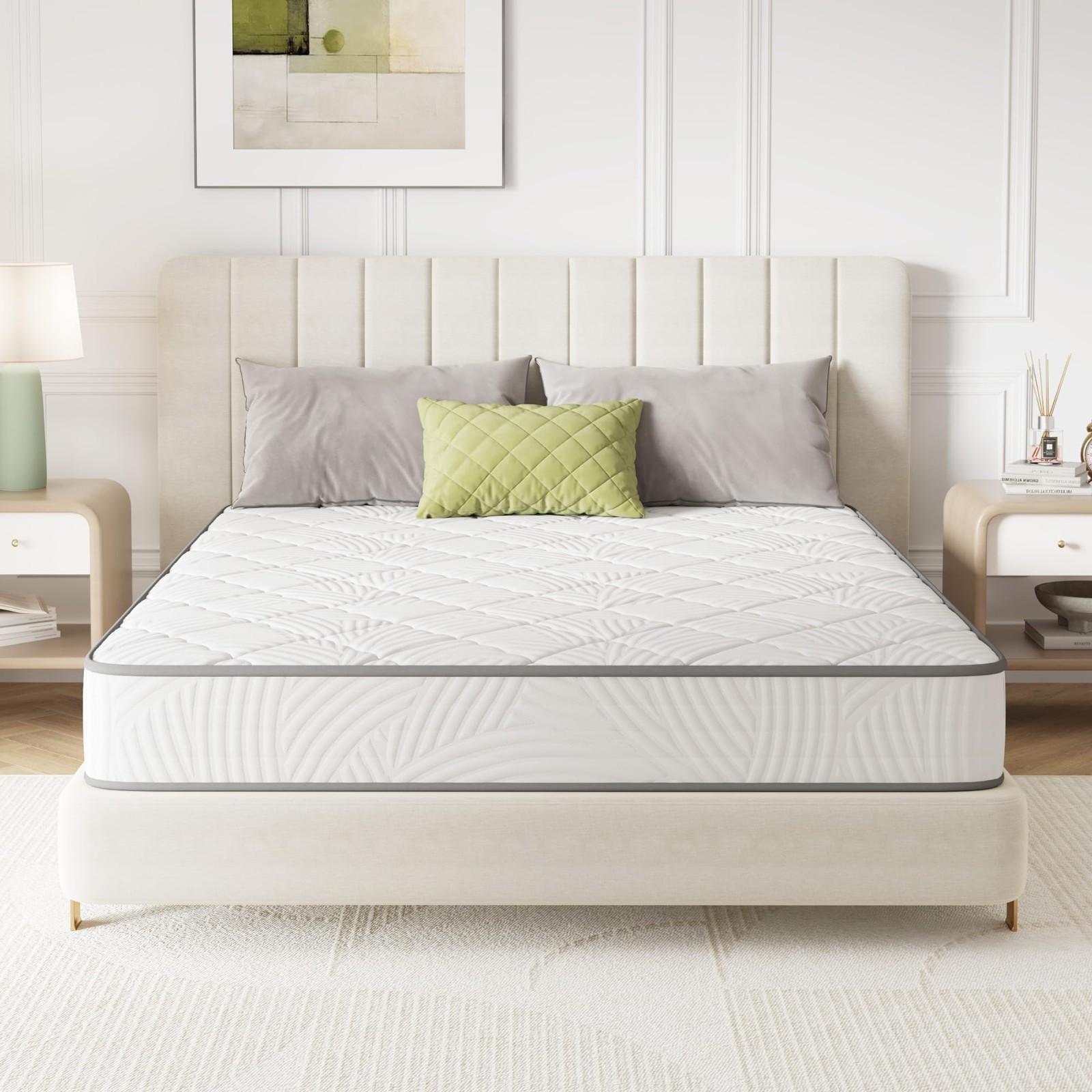 Twin XL Hybrid Mattress – 8 Inch Comfy Support, Pocket Springs, Motion Isolation