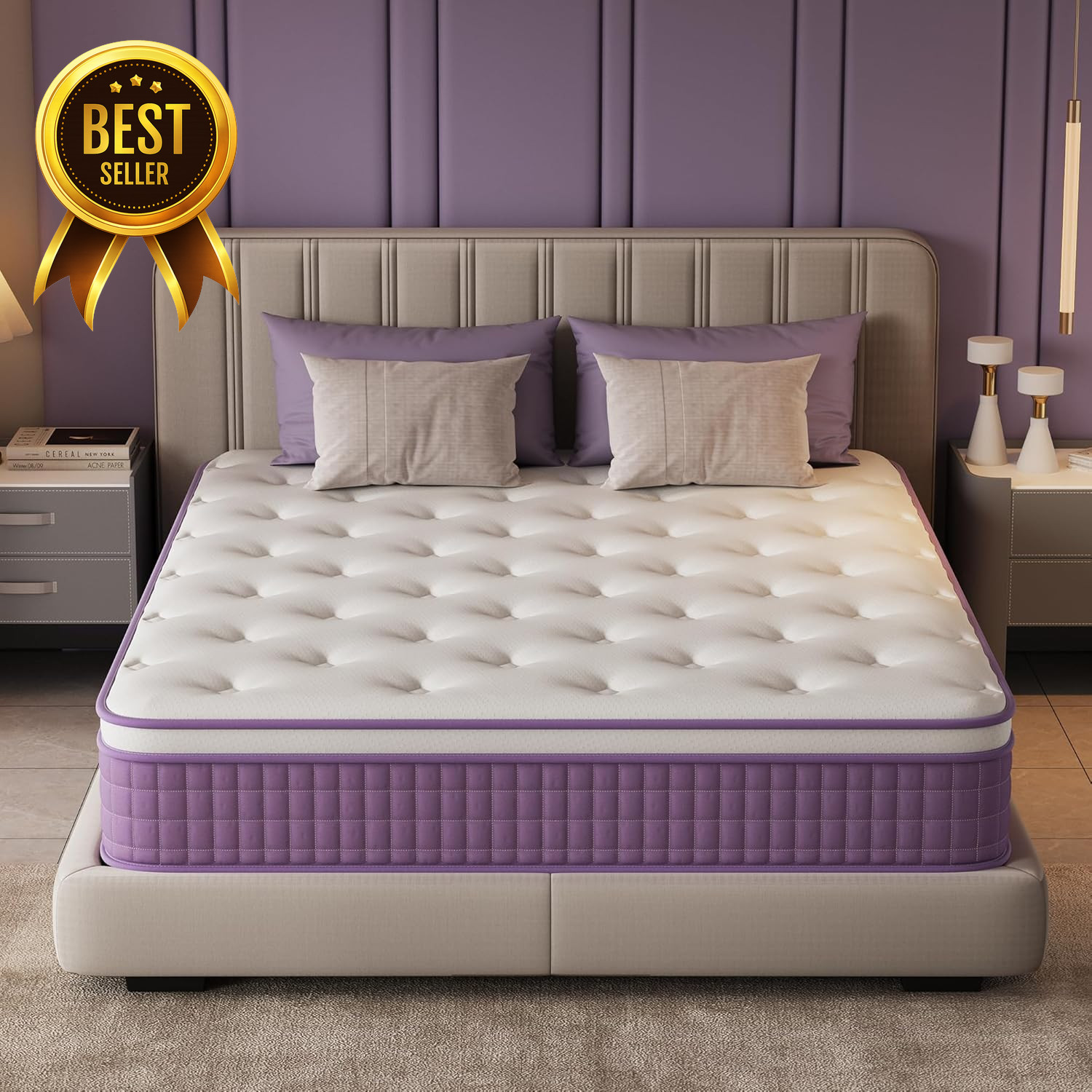 12 Inch Queen Hybrid Mattress in a Box Gel Memory Foam and Pocket Spring Mattres