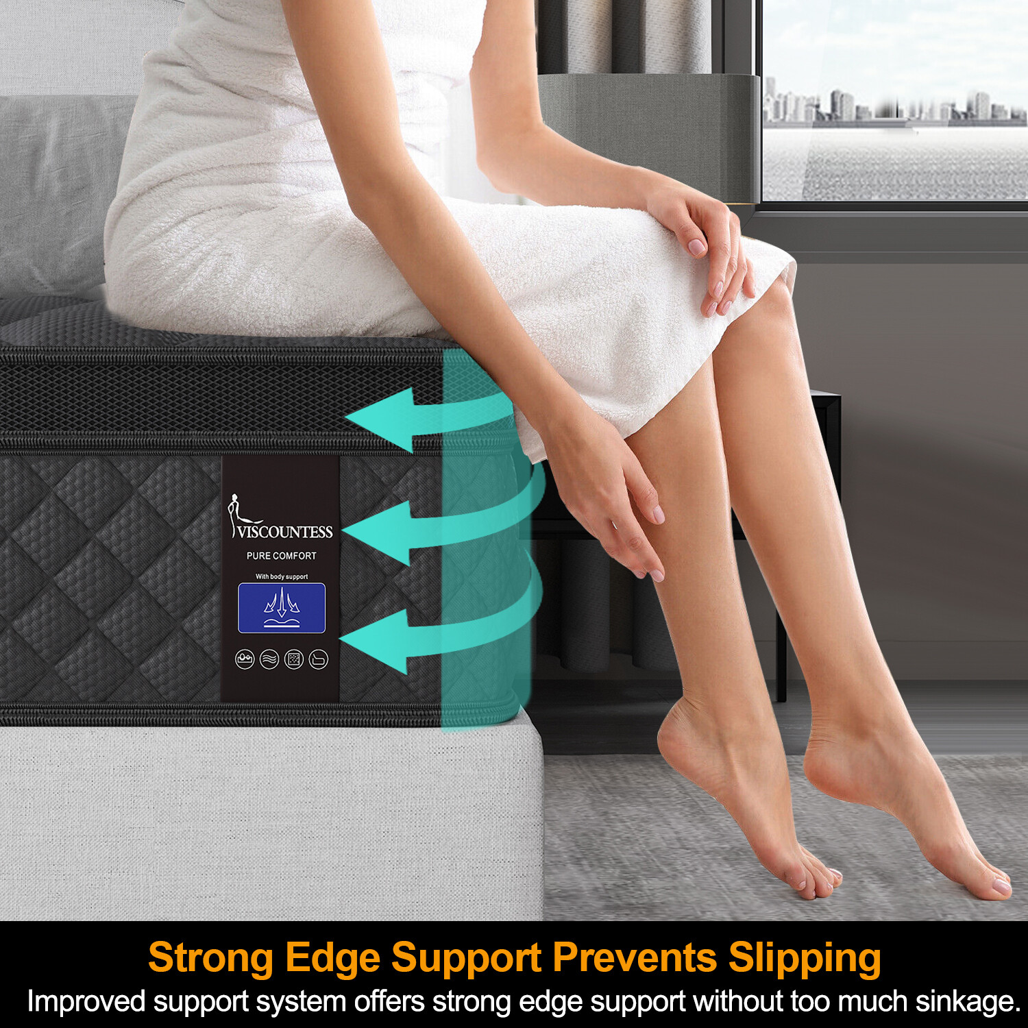 12″ Gel Memory Foam Hybrid Pocket Spring Mattress Twin Full Queen King in A Box