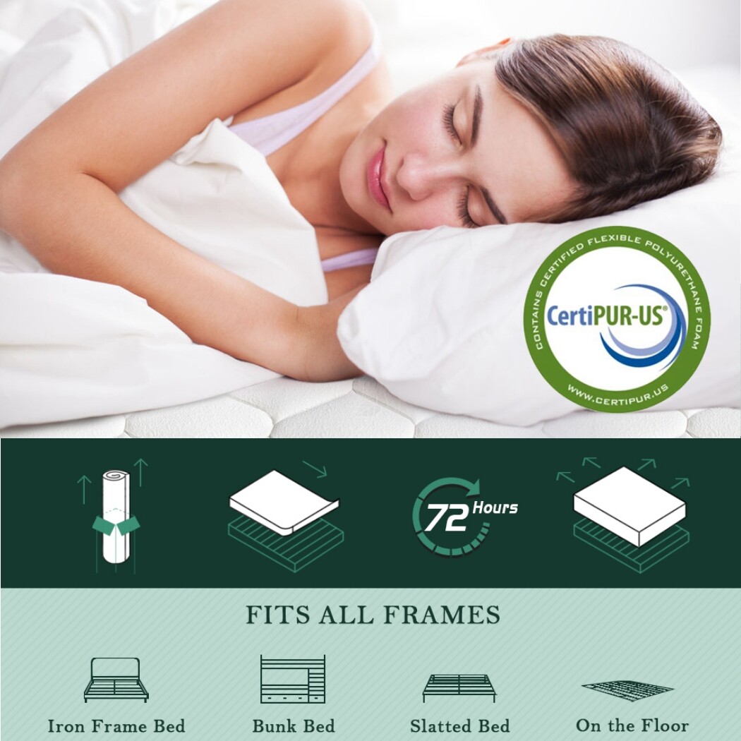 14” Mattress Hybrid Spring Memory Foam Twin Full Queen King Size Bed in a Box