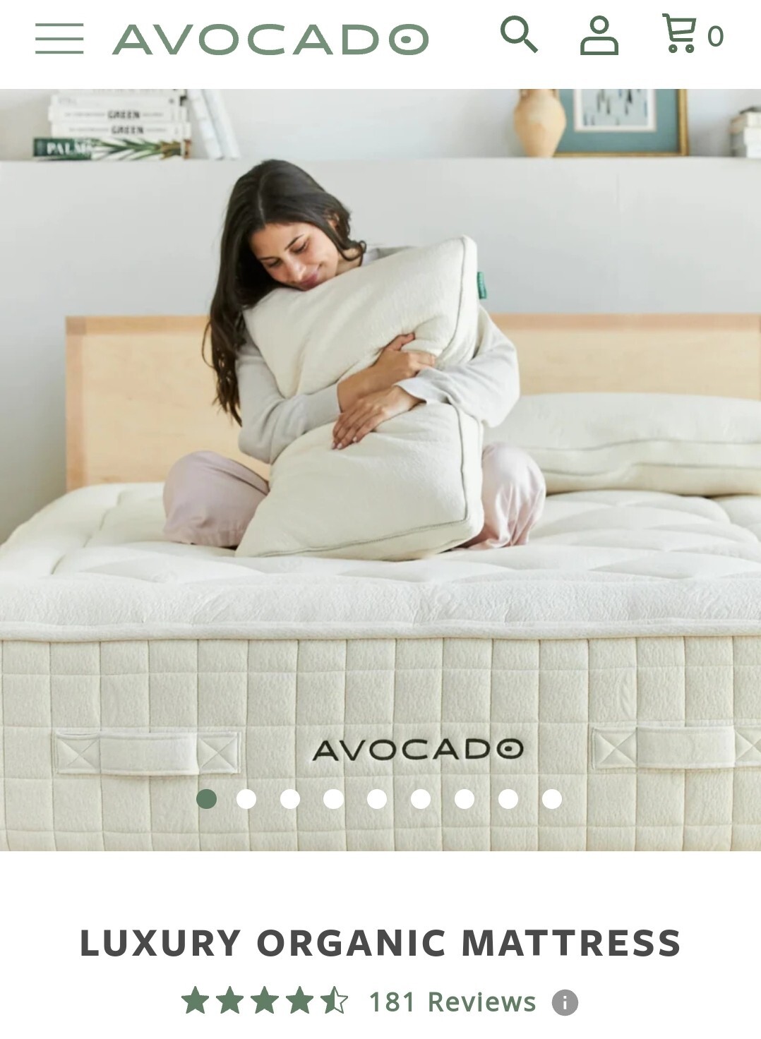 Avocado Luxury Organic Standard Medium No Pillow Top CAL-KING SIZE