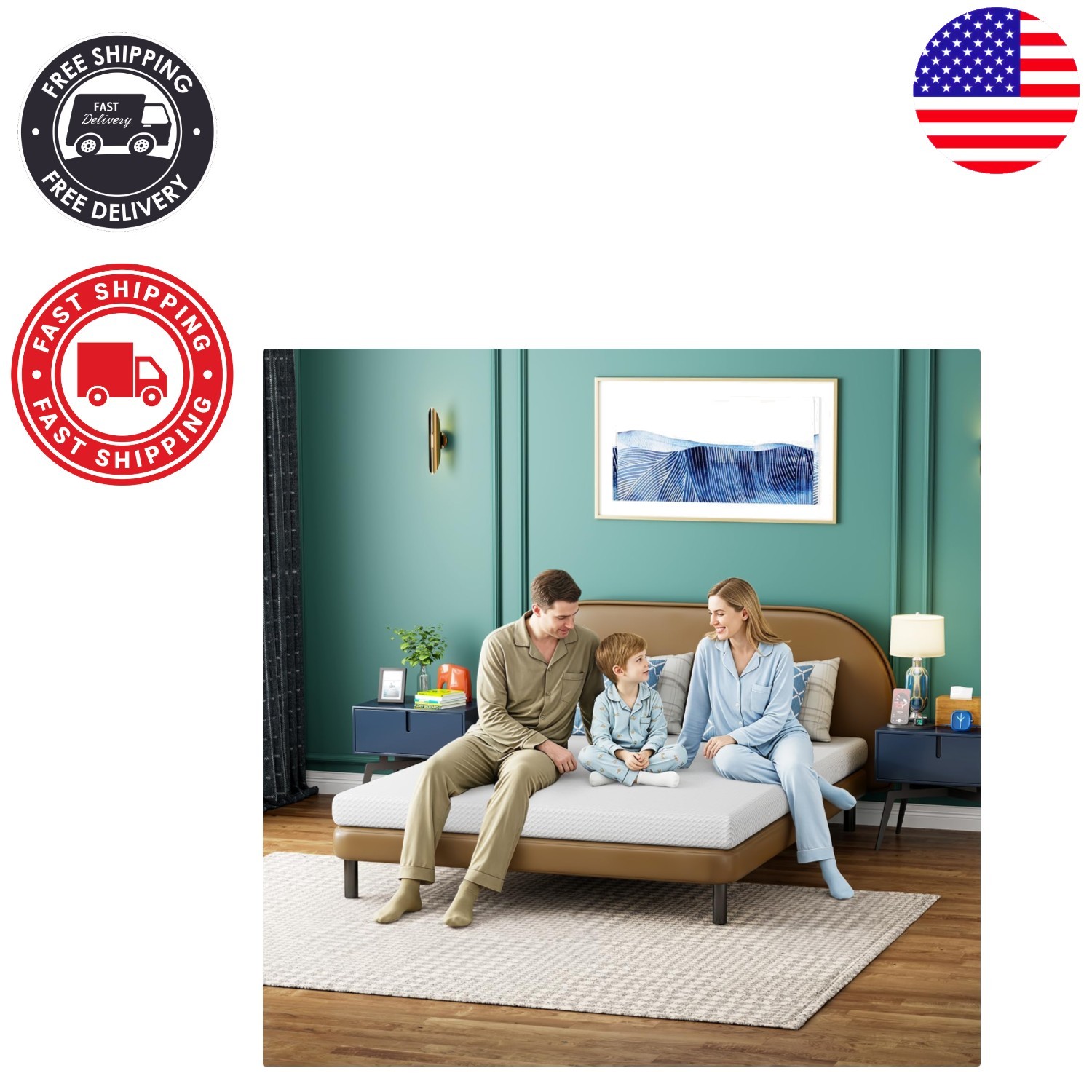 Cooling Ventilated Gel Foam Queen Mattress – 5 Inch, Easy Care Comfort