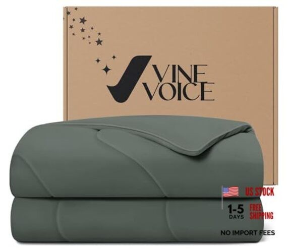 Dark Gray Soft Cooling Comforter – Full/Queen – 90″x90″ – Dark Gray