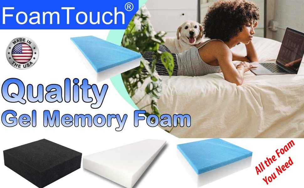 FoamTouch Premium Gel Memory Foam, High Density Foam Mattress Bed RV Camper 8″