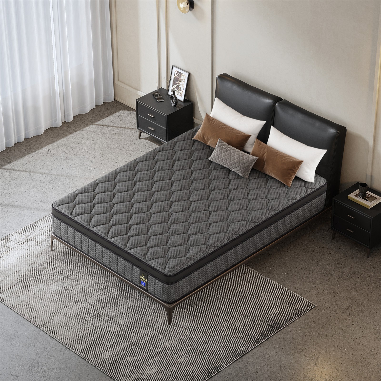 ENSHUI 12/14 Inch Cooling Hybrid Mattress – Medium Firm, Gel Memory Foam, Pocket