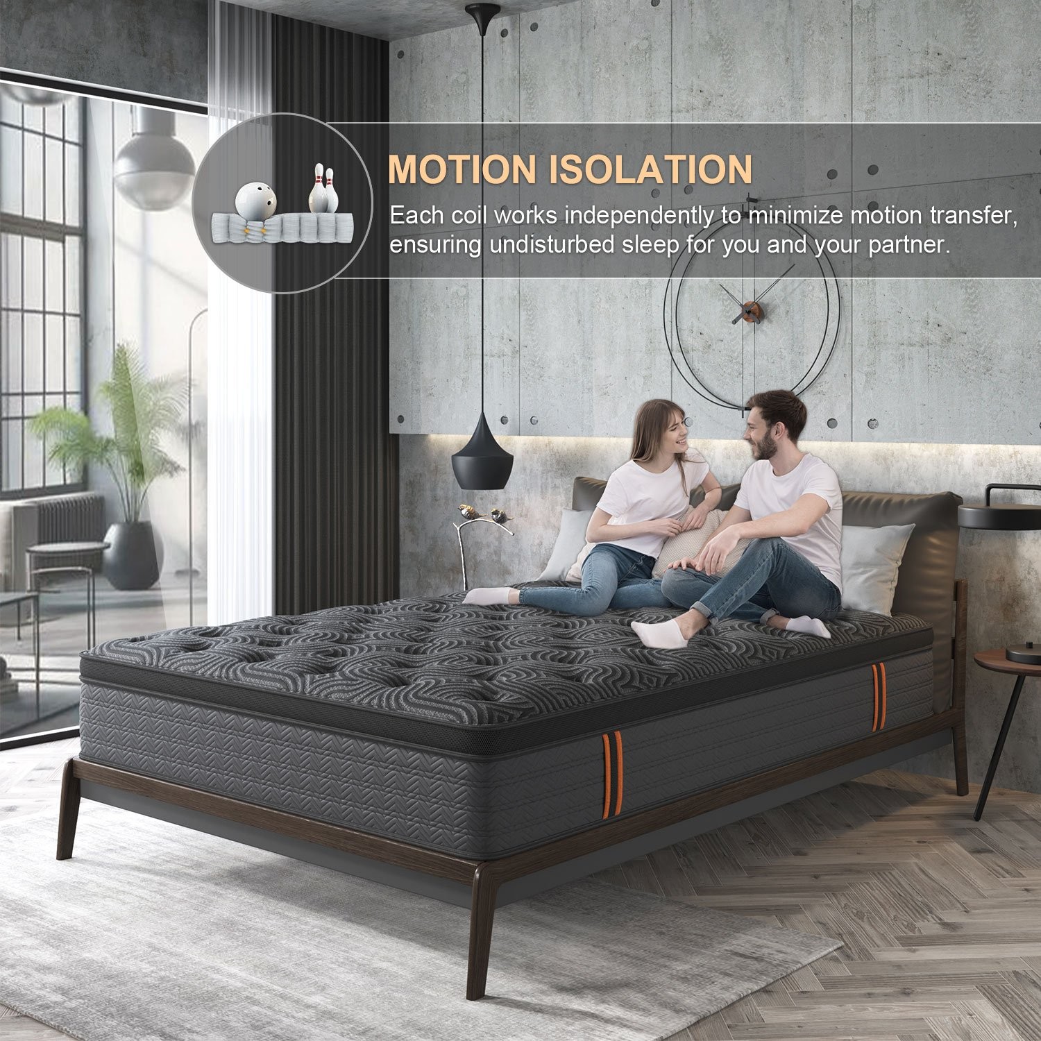 9/12 Inch Gel Memory Foam Hybrid Queen Mattress Twin Full King size In a Box