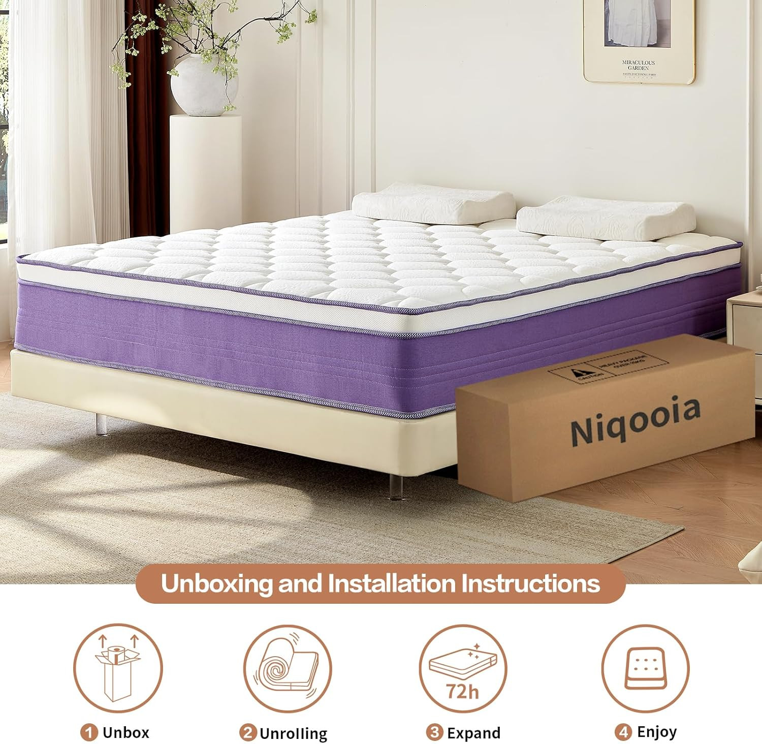 12″ Medium Firm Memory Foam Full Mattress with Pocket Springs & Edge Support