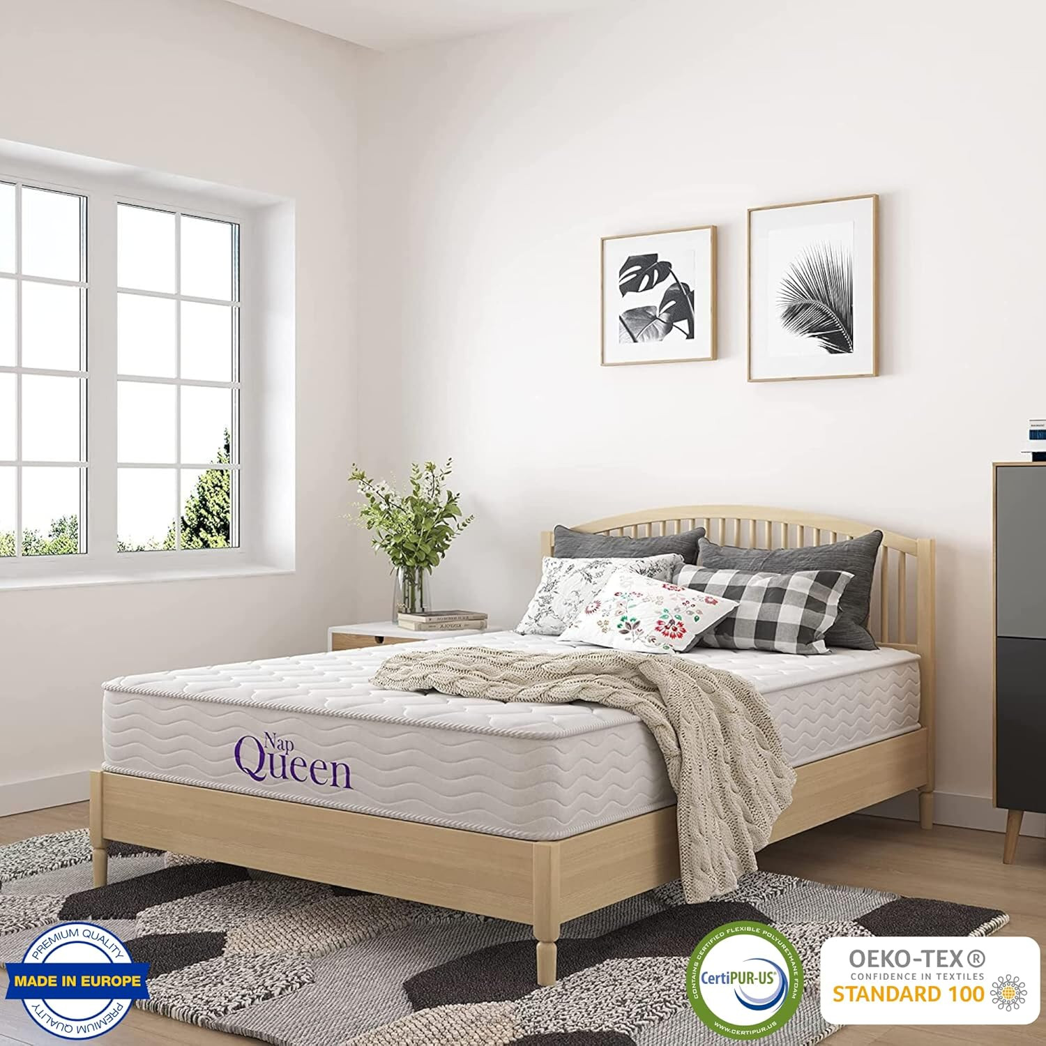 Twin-Xl Mattress, 6 Inch Elsa Innerspring Medium Feel, Certipur-Us Certified, Tw