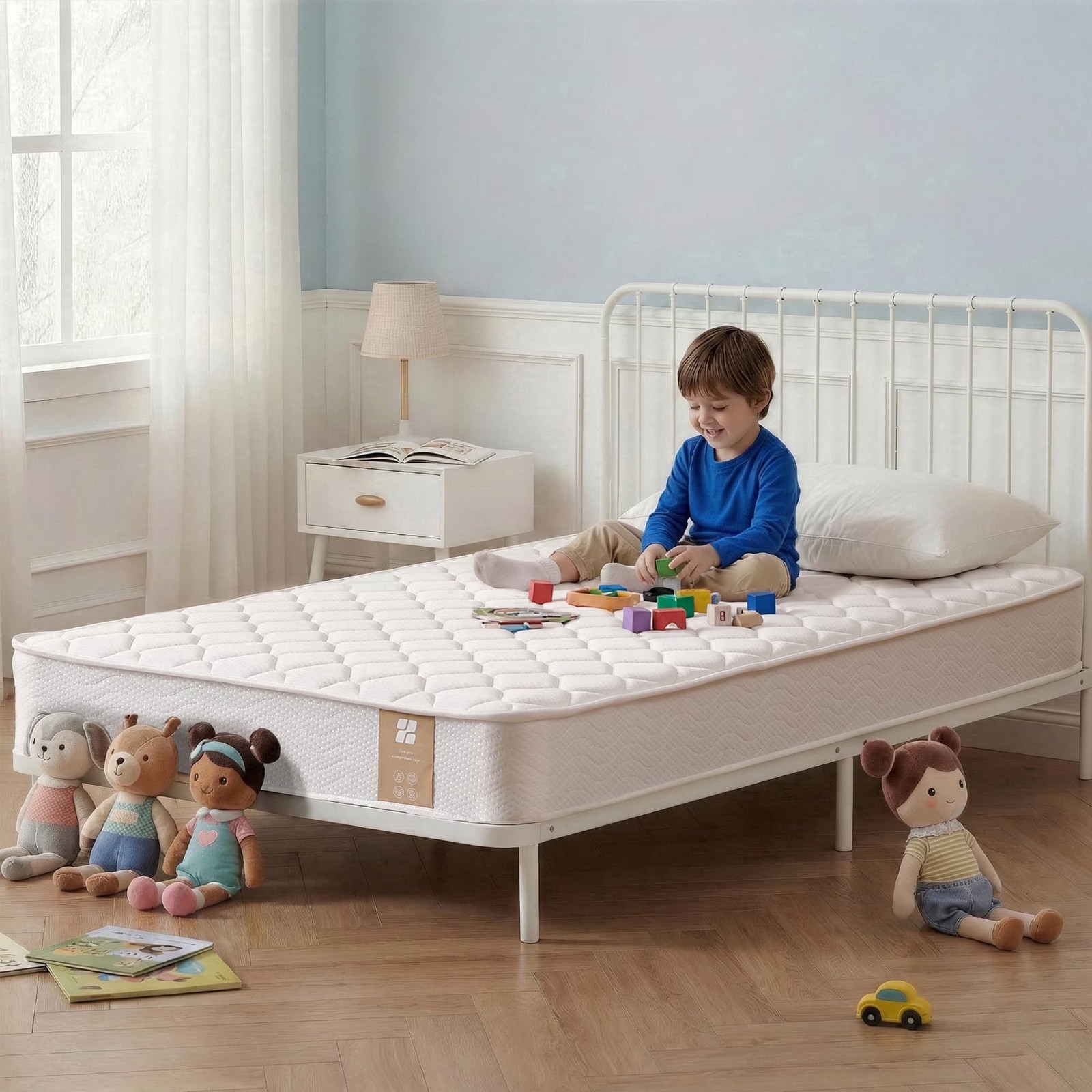 6″ Twin Hybrid Mattress in a Box – Medium Firm Spring Bed for Kids & Bunk Beds