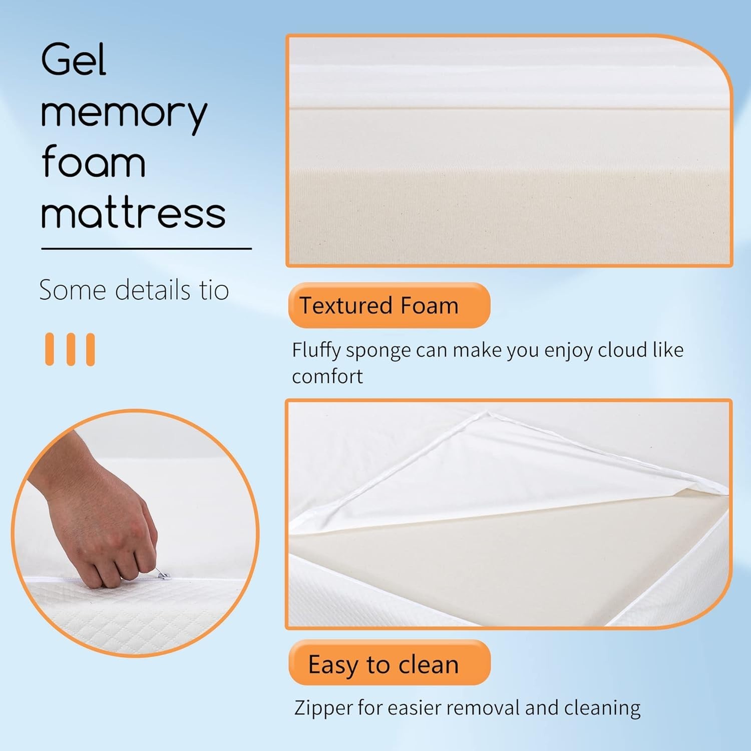 5 Inch Plush Top Twin Gel Memory Foam Mattress – Comfort and Pressure Relief