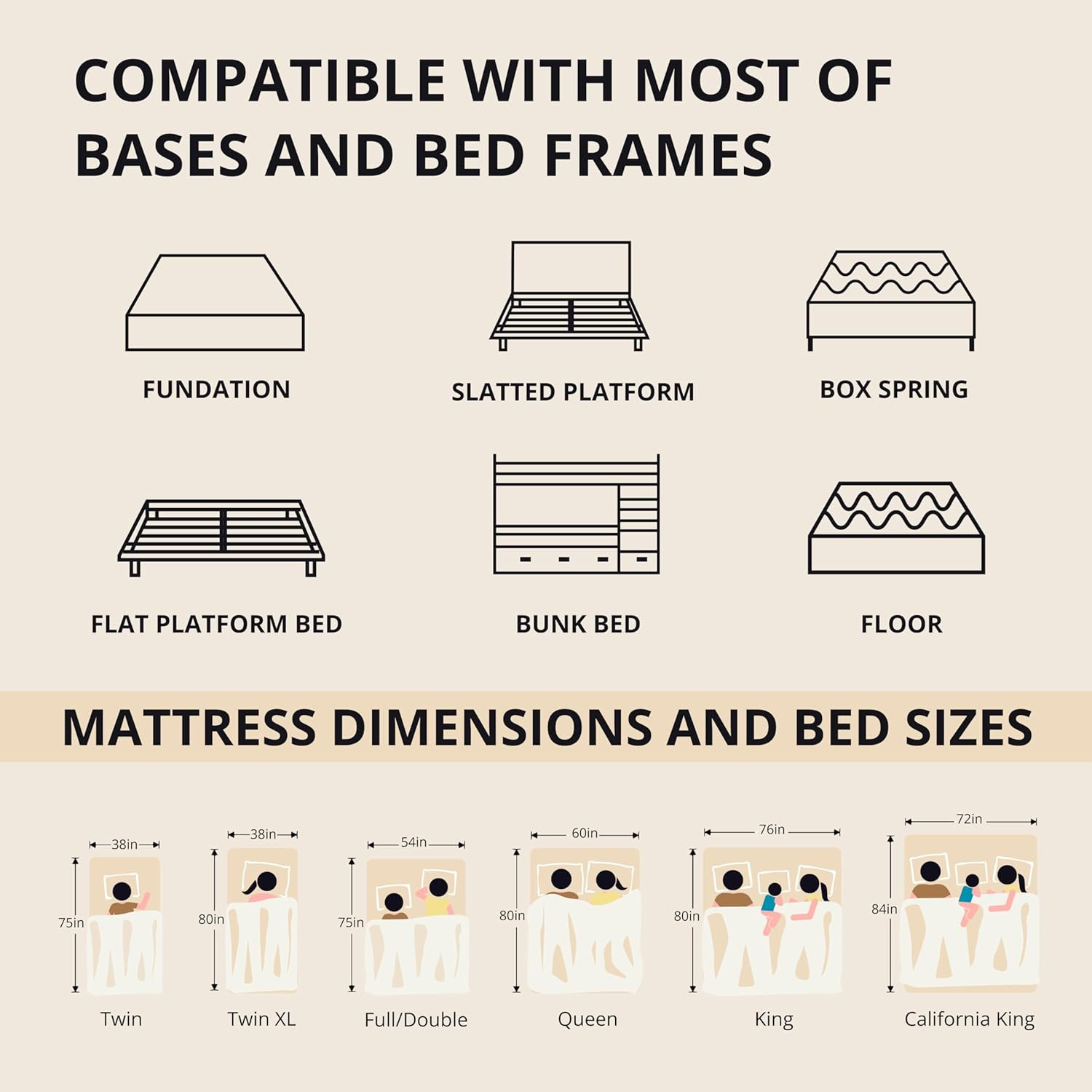EGOHOME 14 Inch Queen Size Memory Foam Mattress for Cooling Sleep, Pressure Reli