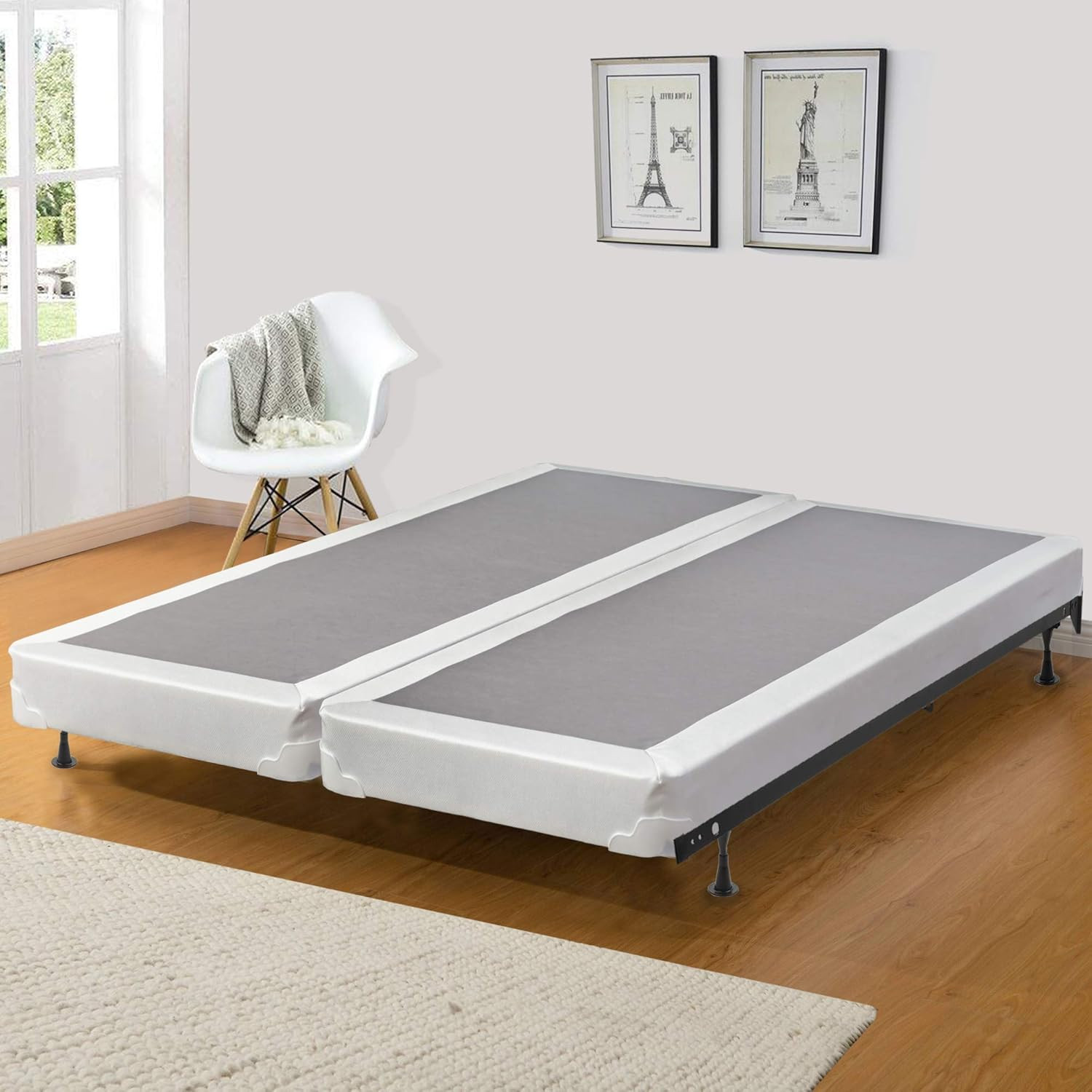 Greton Fully Assembled Low Profile Split Wood Boxspring/Foundation for Mattress,