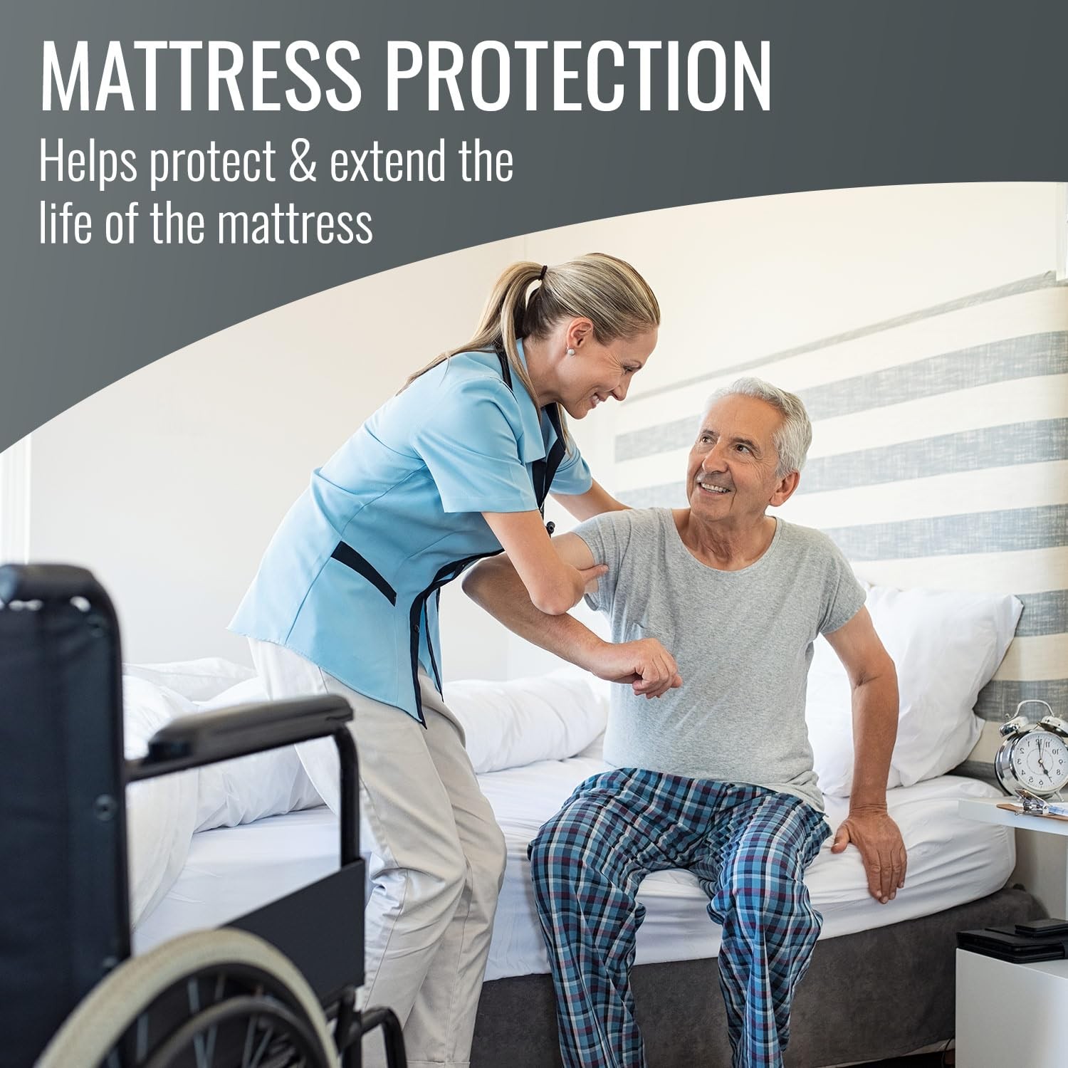 DMI Waterproof Mattress Protector and Cover, Soft, Twin, White