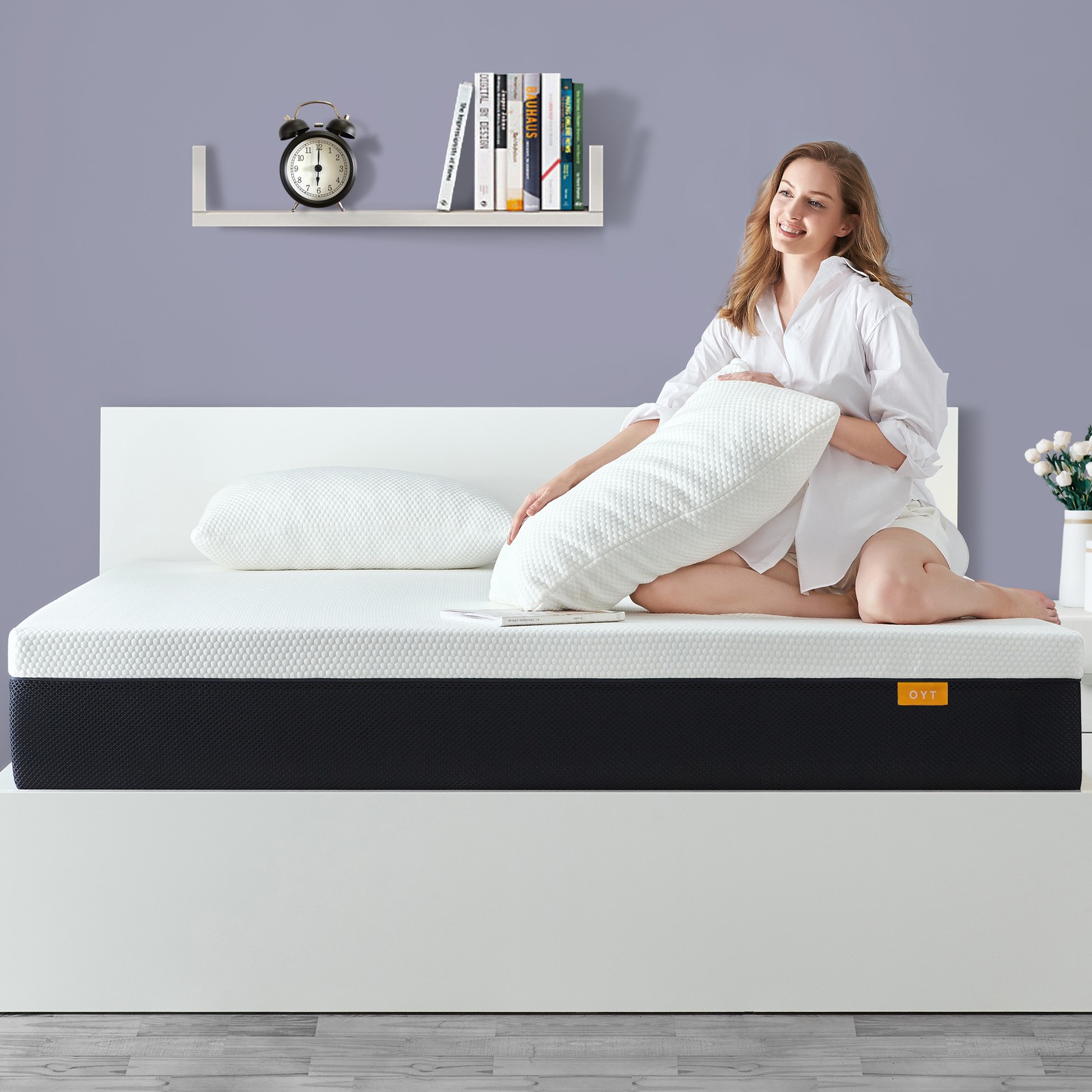 8/10/12In No-Noise Gel Memory Foam Mattress Twin Full Queen King Szie Mattress