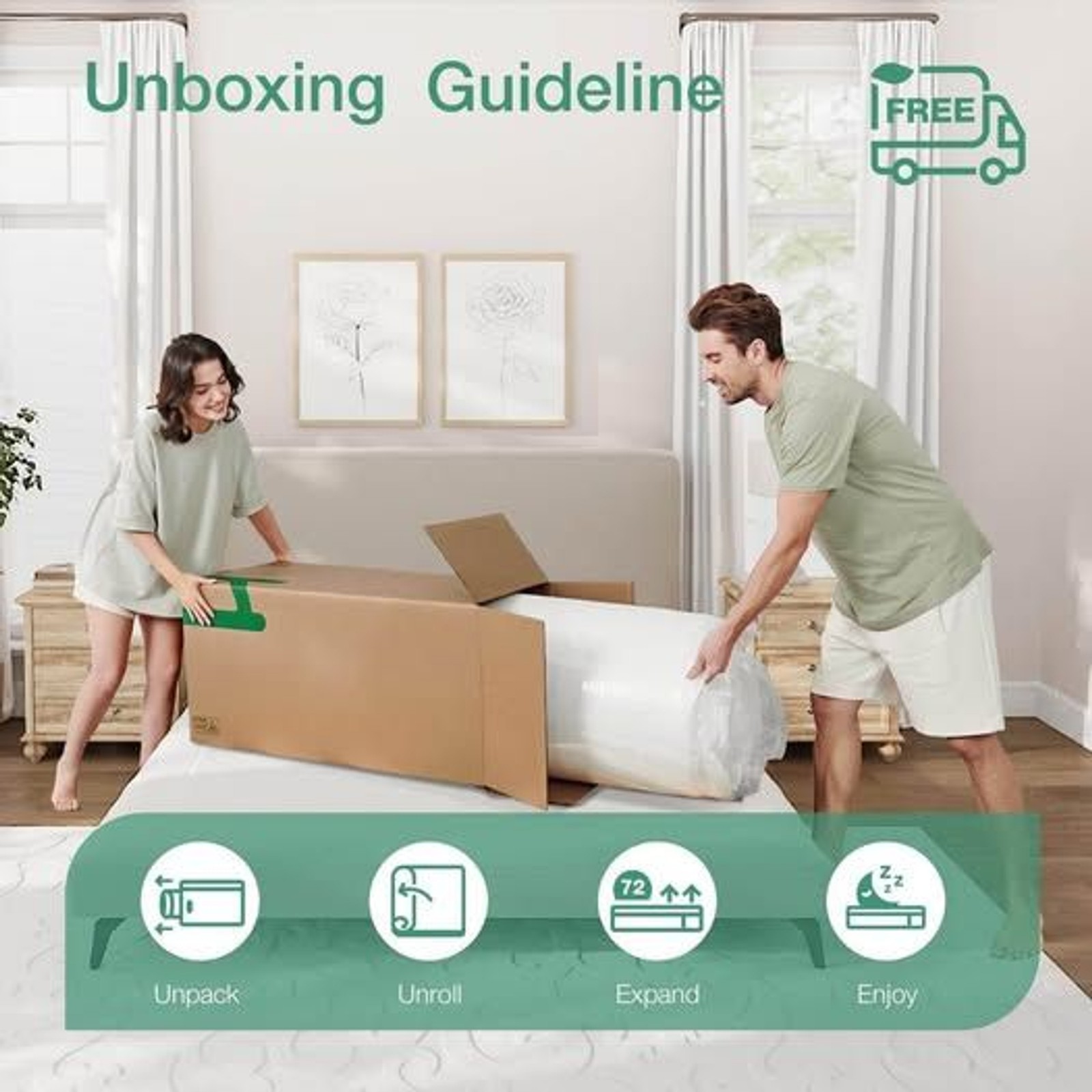 Novilla Mattress King Size,12 Inch Gel Memory Foam Mattress