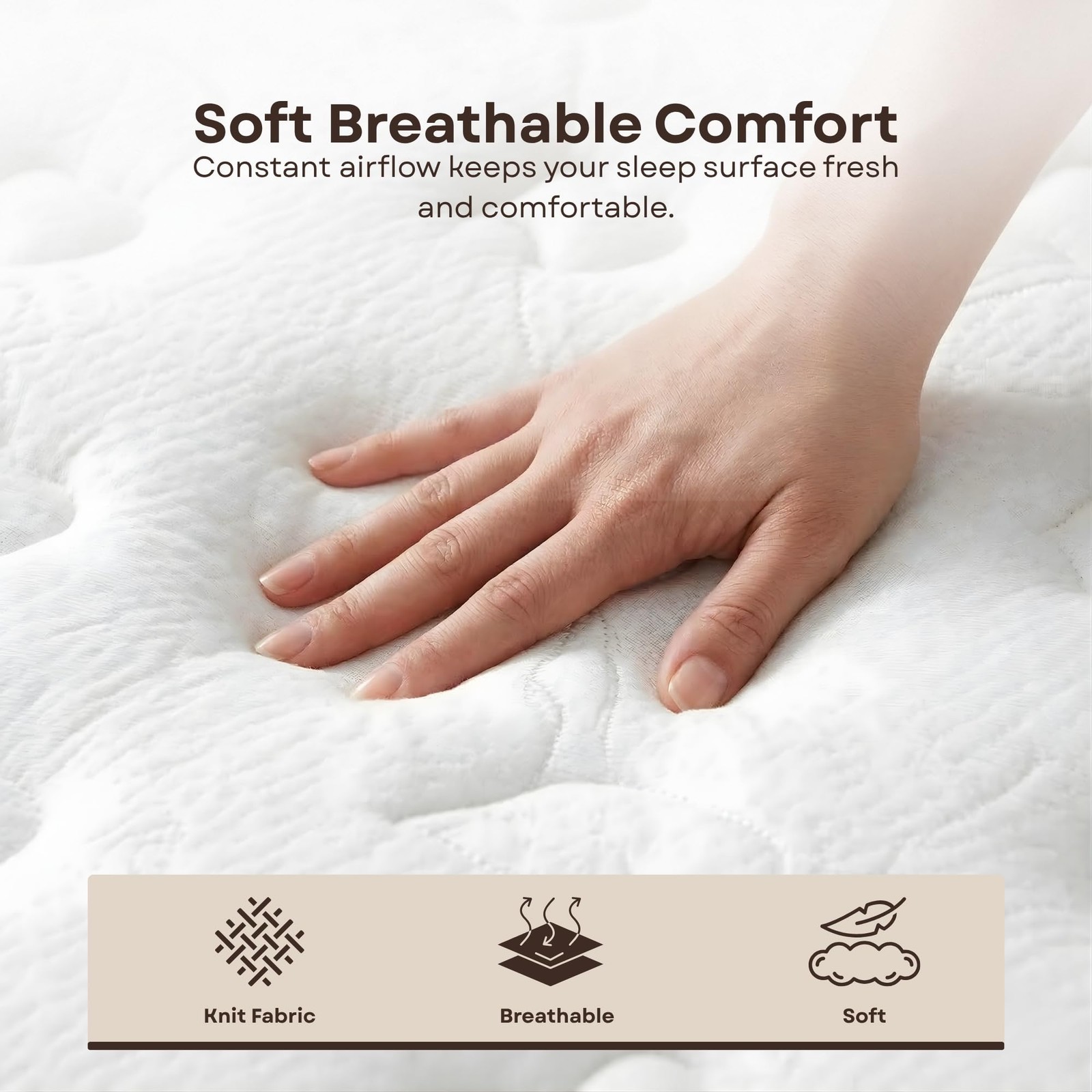 Primo International Solar 9in Polyurethane Queen Mattress in White