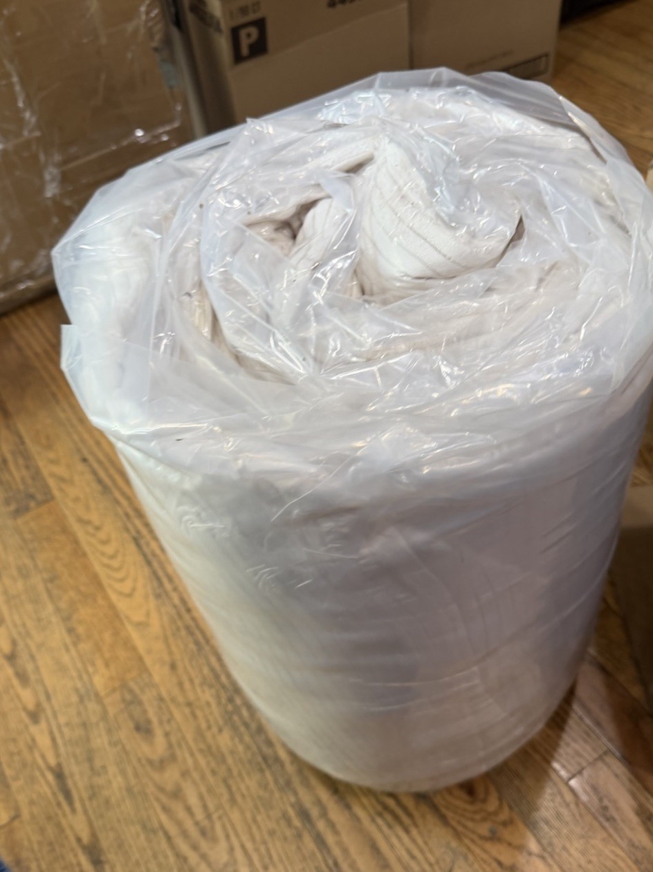Twin White Memory Foam Mattress, Medium Firmness, Rolled in Plastic Wrap