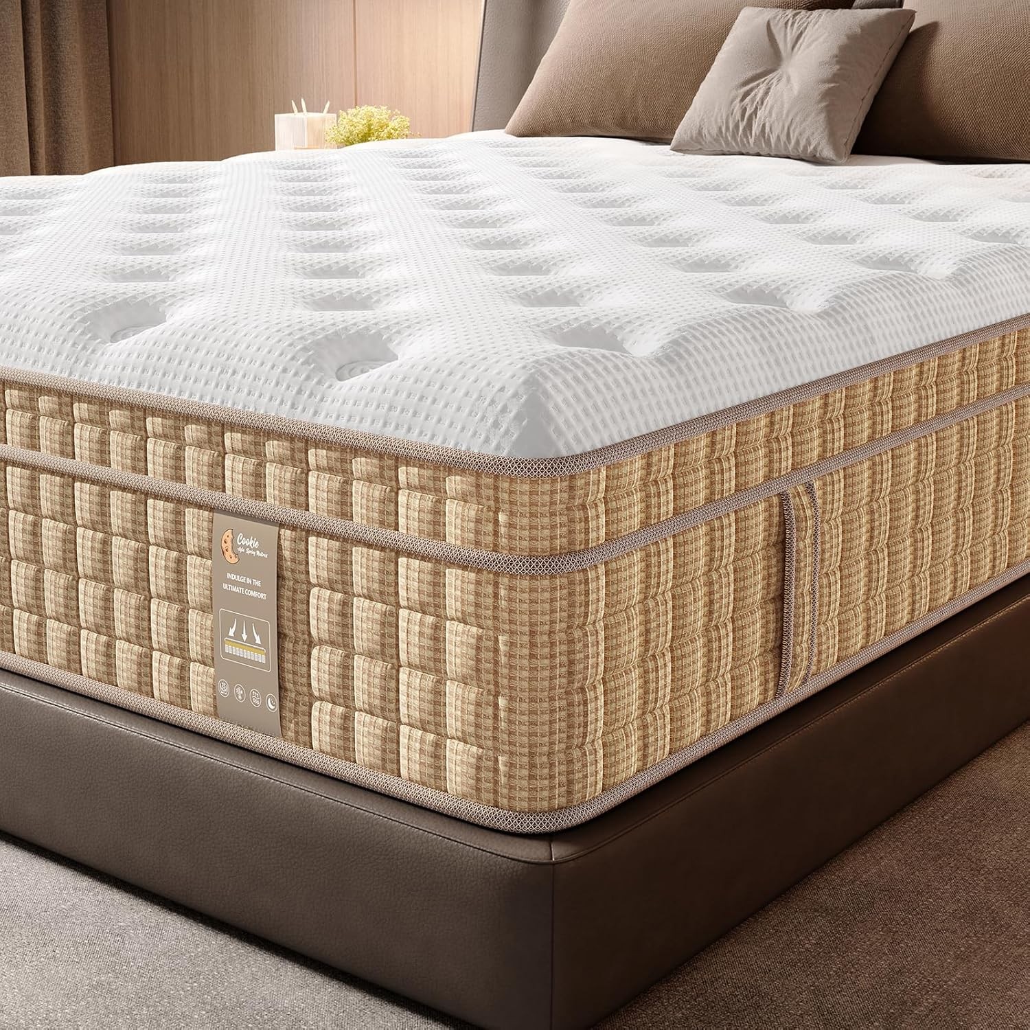 Full Mattress 12 Inch, 7-Zone Contouring Bed in a Box,Firm Hotel Collection