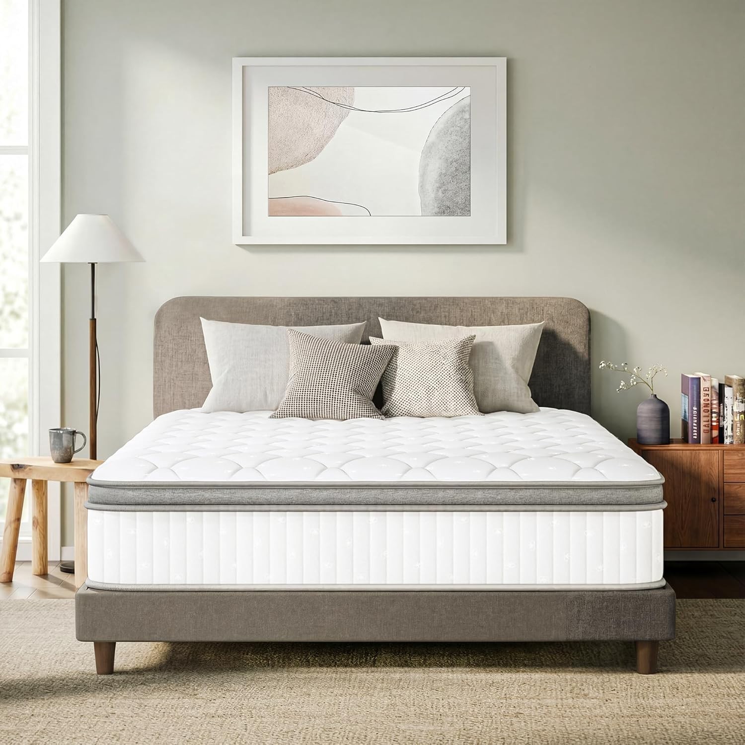 12 Inch Queen Mattress in a Box Hybrid Gel Memory Foam Pocket Spring Soft Plush
