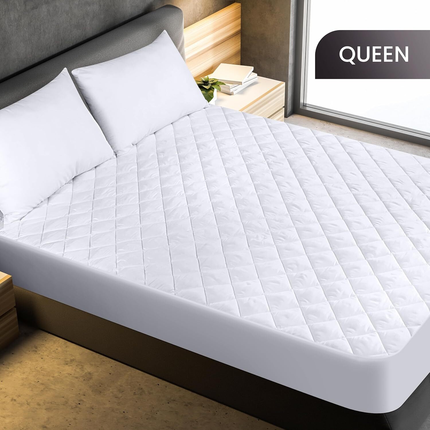 Colchon Espuma de Memoria Capa de Gel en Caja Queen Acolchado Mattress Protect