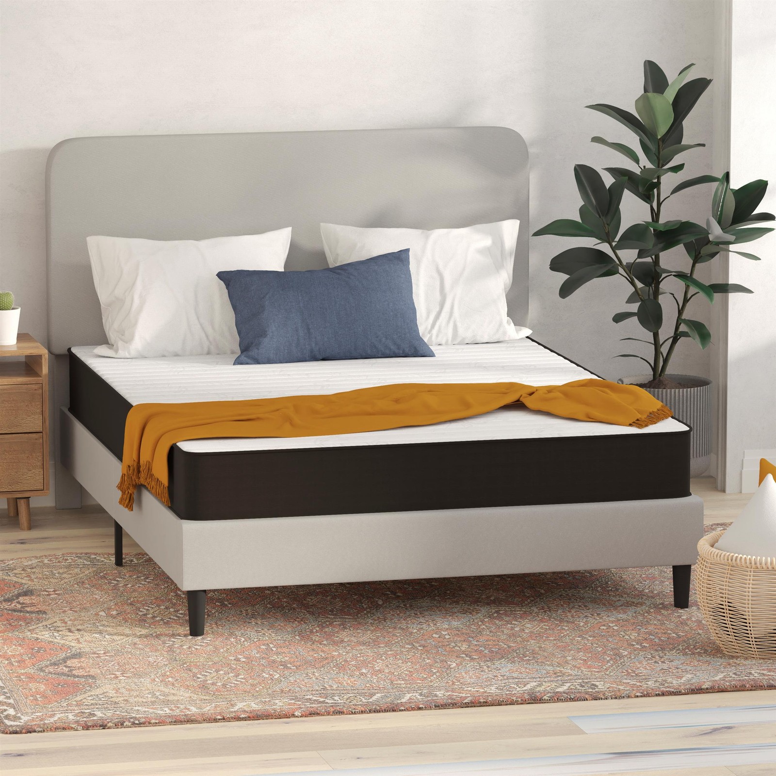 8″ Hybrid InnerSpring Queen Premium Cooling Mattress in a Box