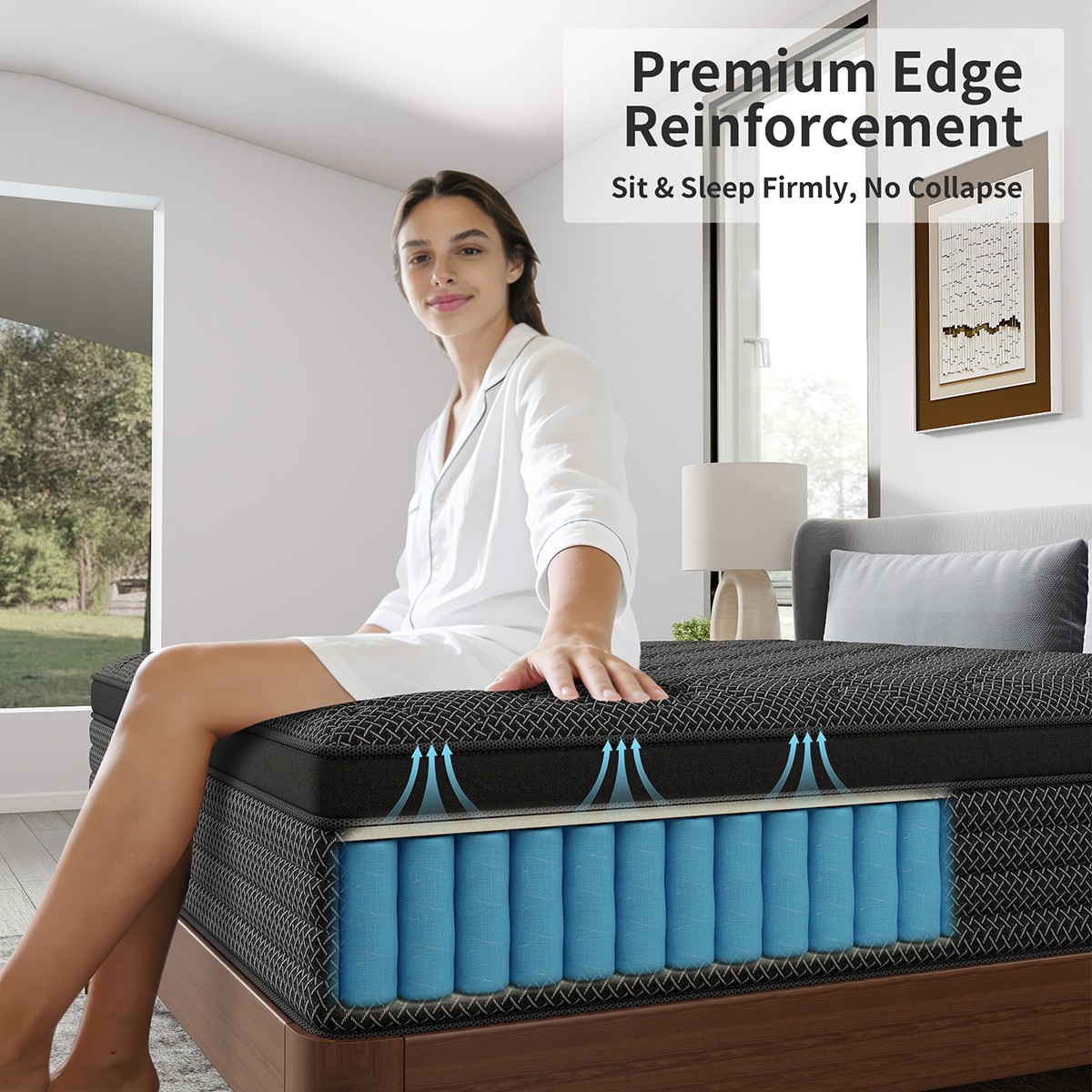 12/14 Inch Hybrid Mattress Medium Firm Spring Twin Full Queen King Bed in a Box