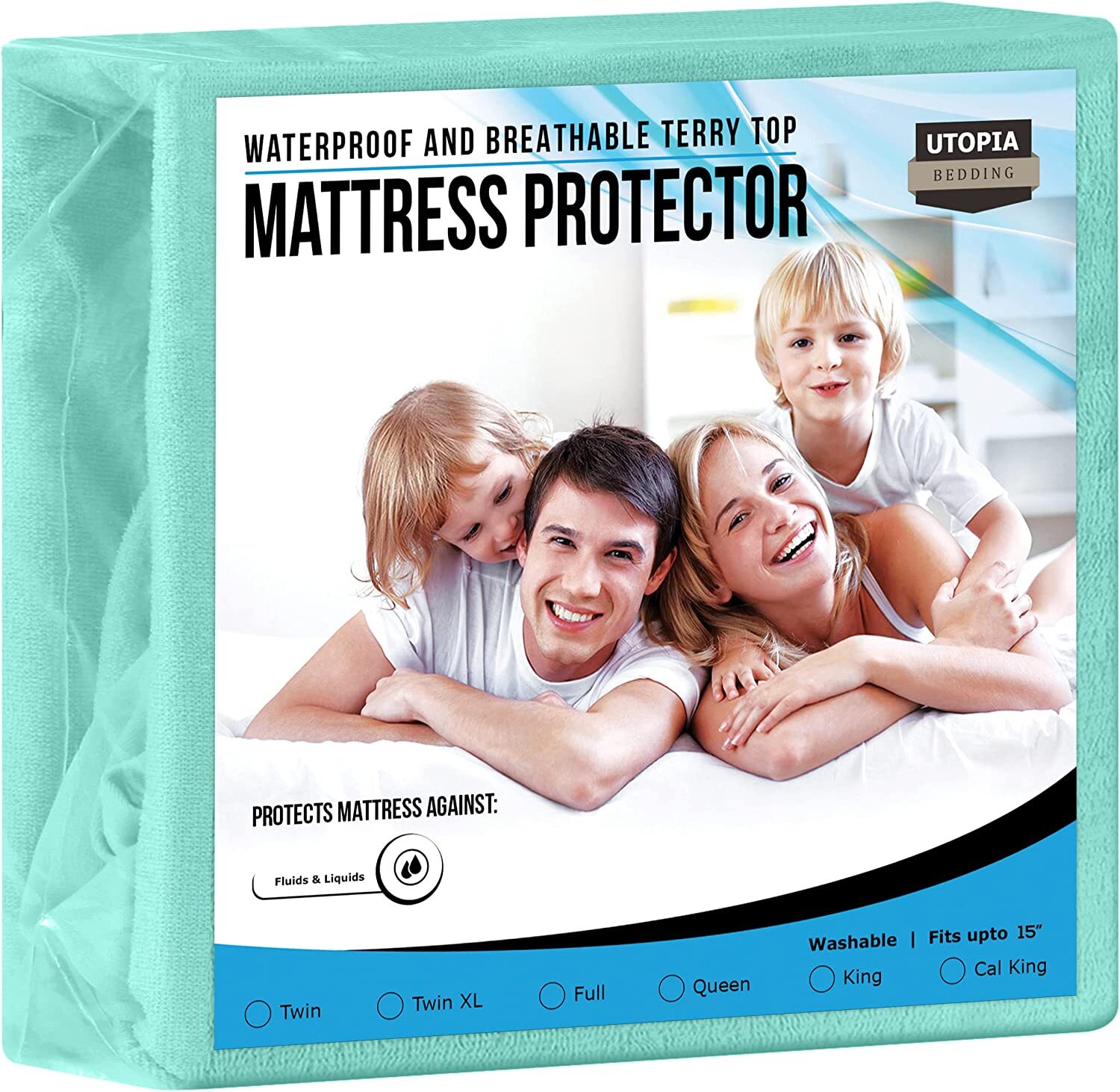 200 GSM Premium Waterproof Terry Mattress Protector Utopia Bedding