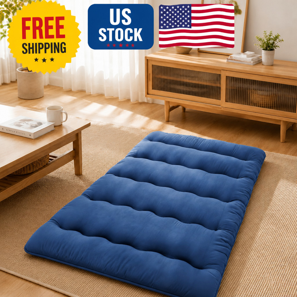 Futon Floor Mattress Twin Size – 3-Inch High Density Thick Collapsible Tatami