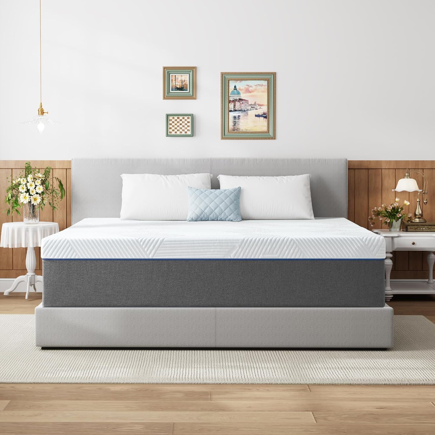 12″ Memory Foam Mattress in a Box – Medium Firm, Pressure Relief, Dark Gray