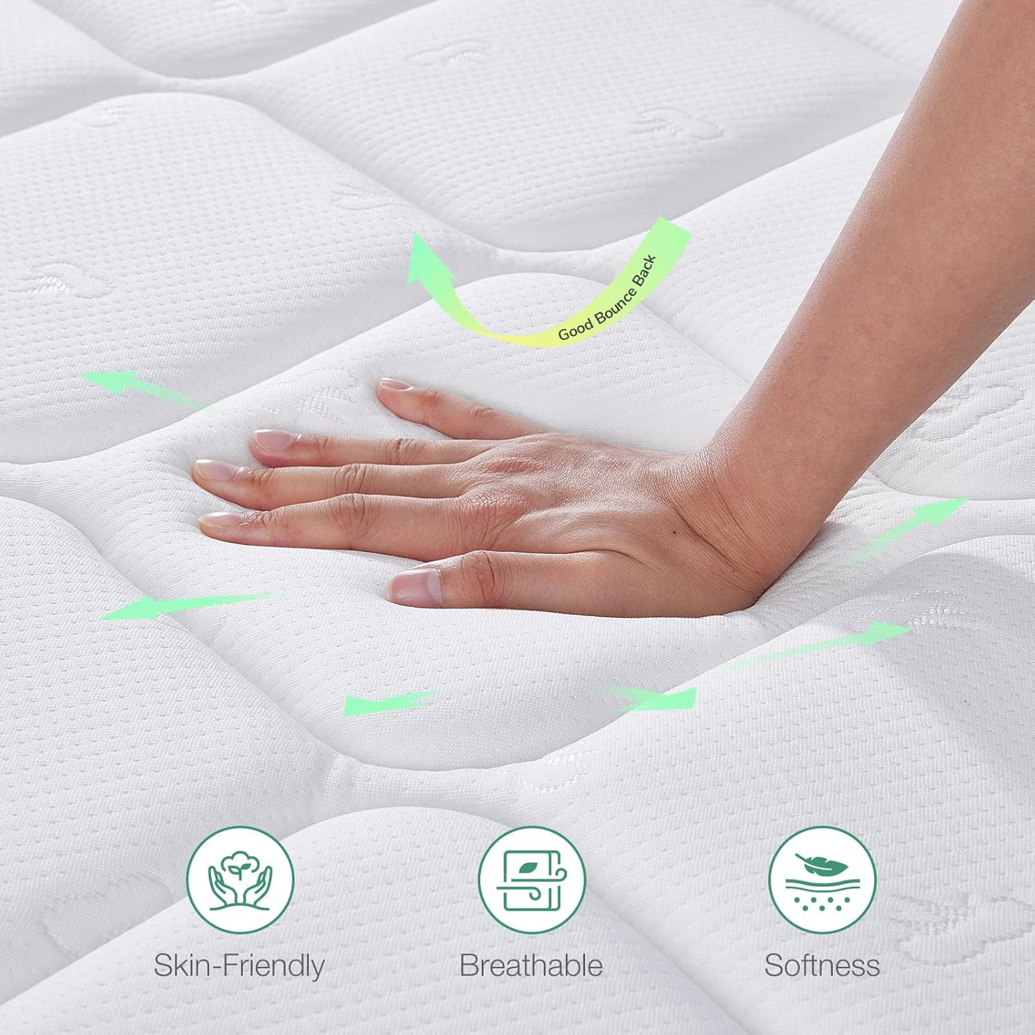 Full Size Mattress, 12 Inch Hybrid Mattress in a Box, Pocket Innerspring for Mot