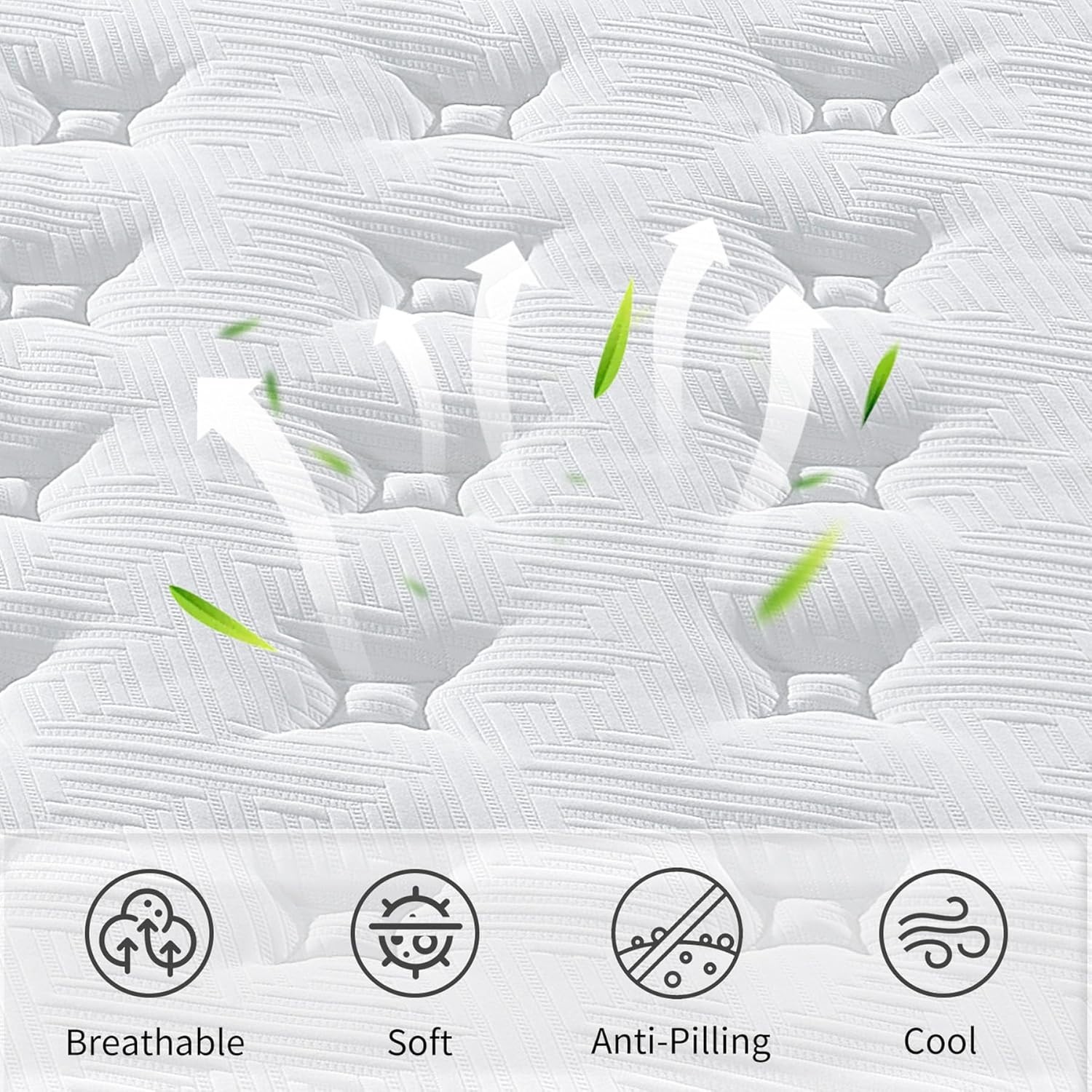 Queen 12 Inch Medium Firm Memory Foam Hybrid Mattress Pocket Spring Cooling